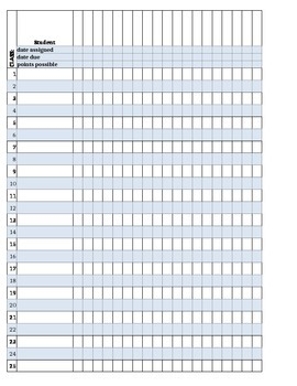 Gradebook Template Free Printable