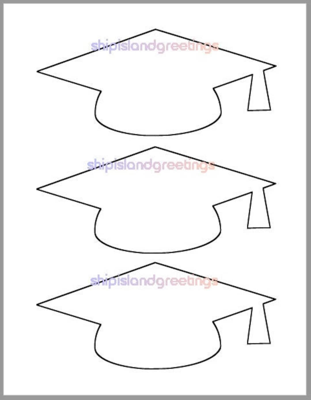 Graduation Cap Template printable Template grad Party Decor graduation Advice Cards graduation Cutout large Grad Caps diy Party Decor Etsy