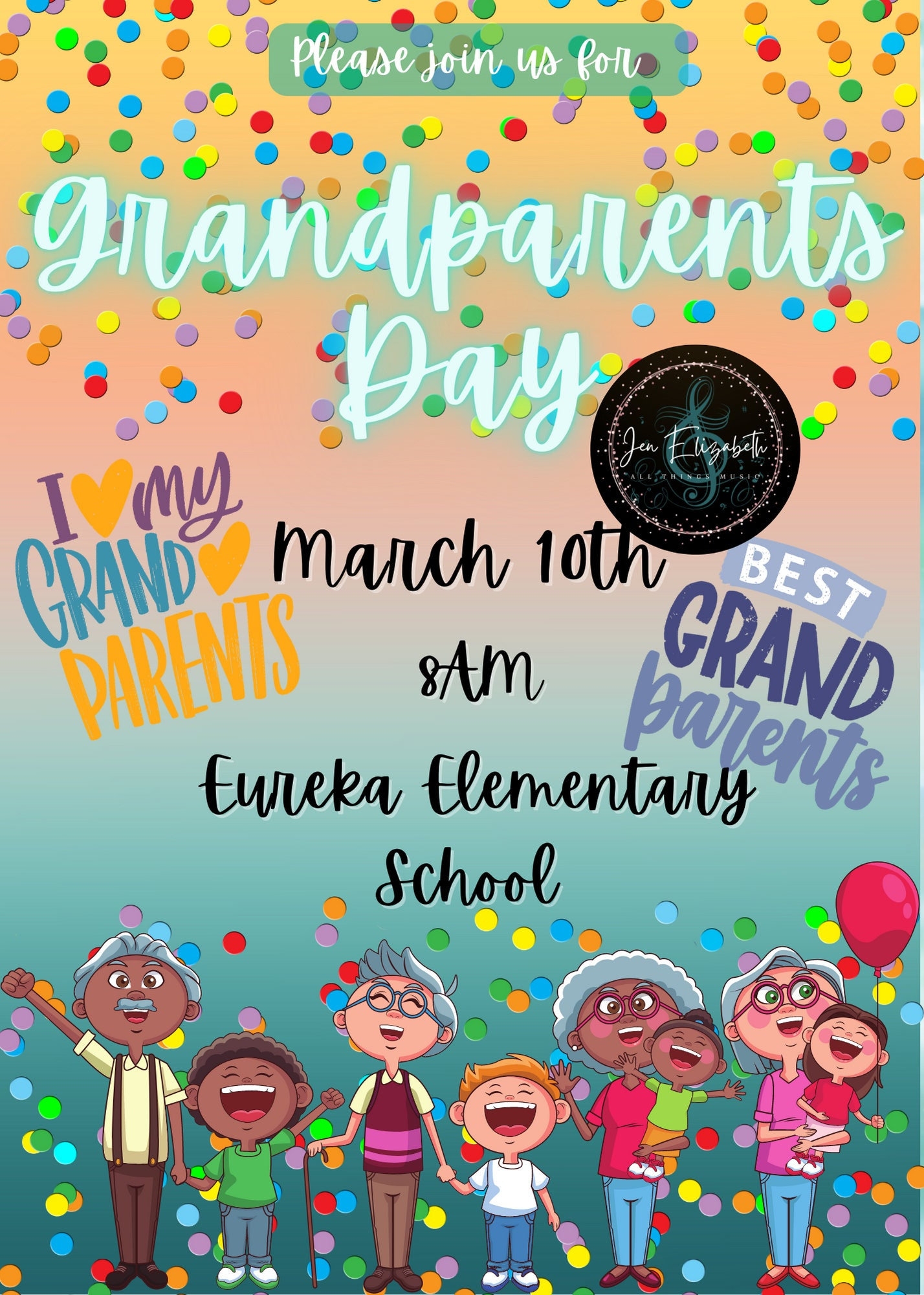 Grandparents Day Invitation Template Etsy