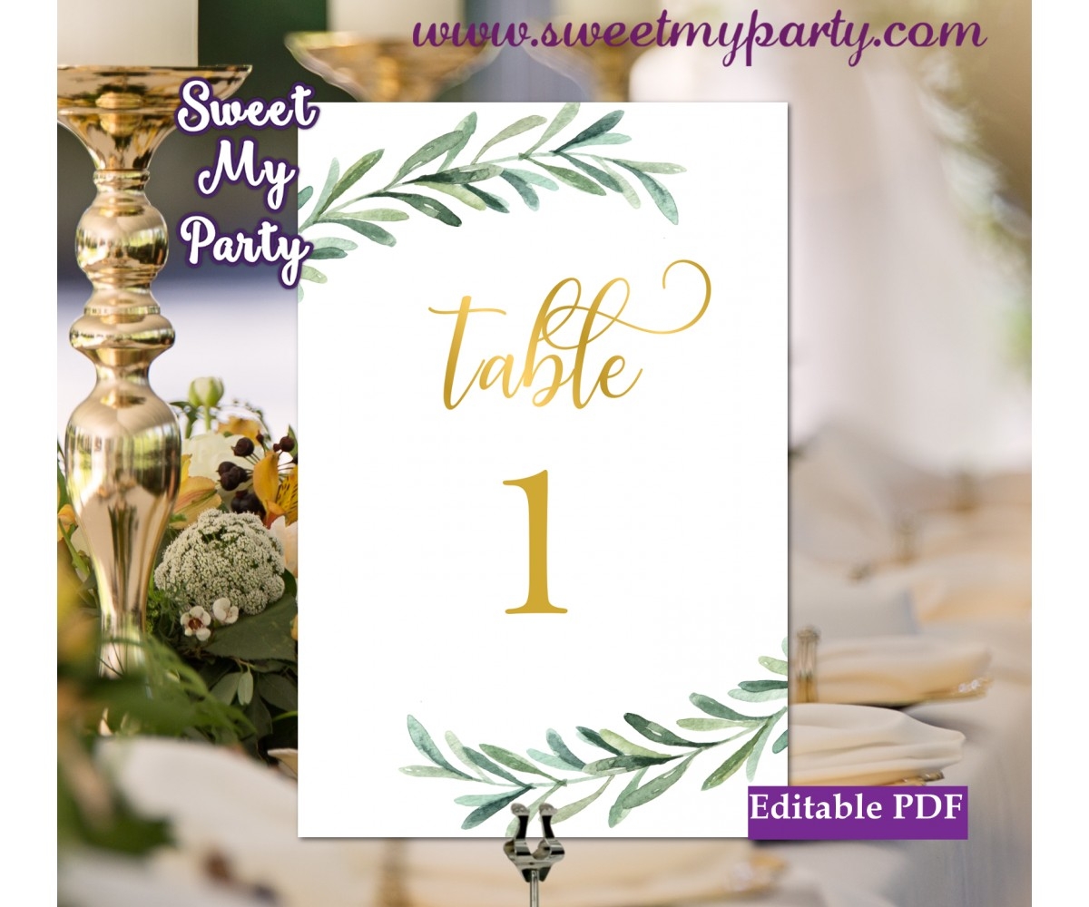 Greenery Table Numbers Printable Template Modern Calligraphy Table Numbers Printable Template Gold Table Numbers Printable Printable Template Olive Table Numbers Printable Template Silver Table Numbers Printable Greenery Wedding Diy sweetmyparty