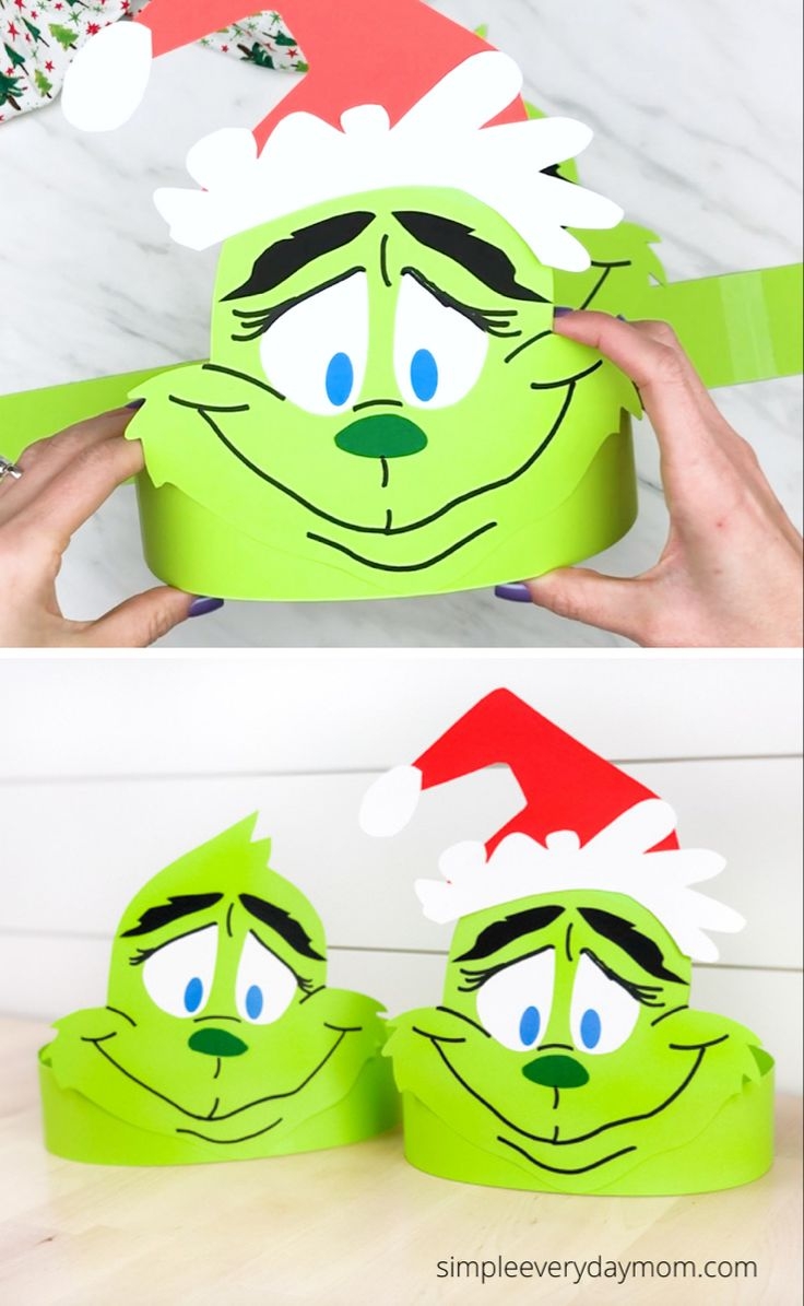 Grinch Headband Craft For Kids Free Template Grinch Crafts Kids Grinch Costume Diy Costumes Kids