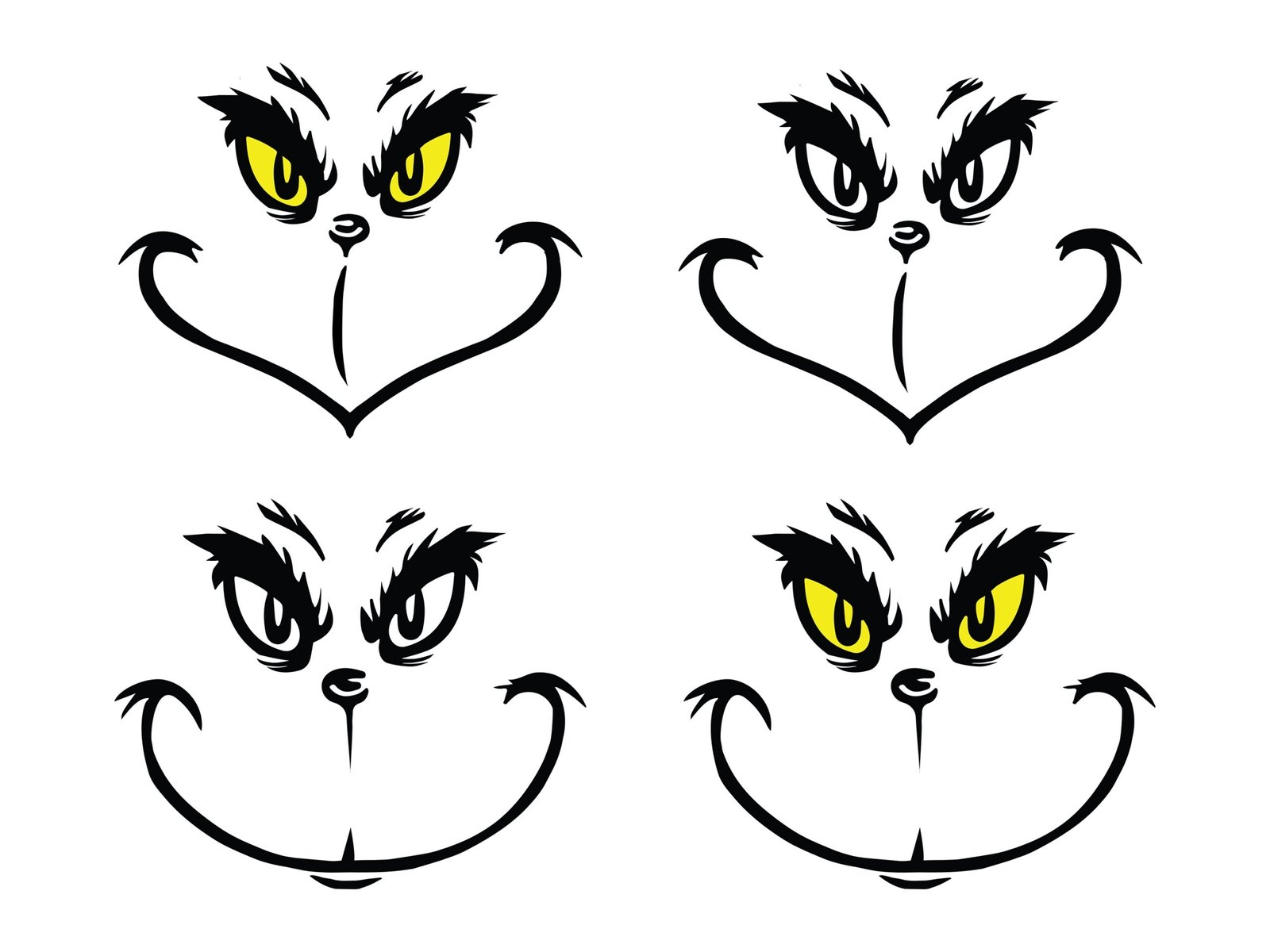 Grinch Face Template Printable