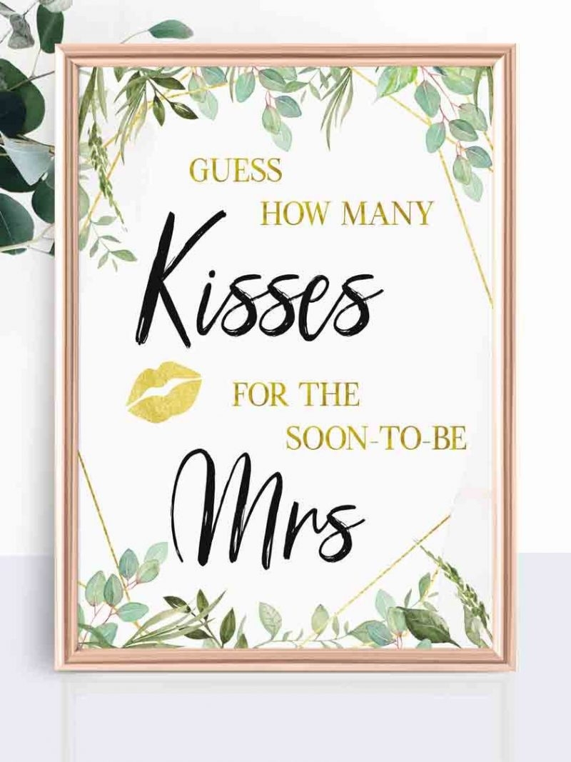 Free Template Guess How Many Kisses Free Printable
