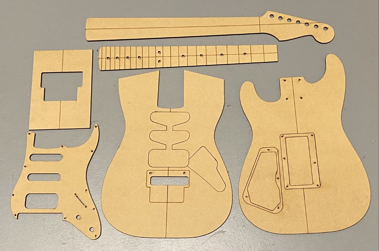 Printable Cut Out Guitar Template