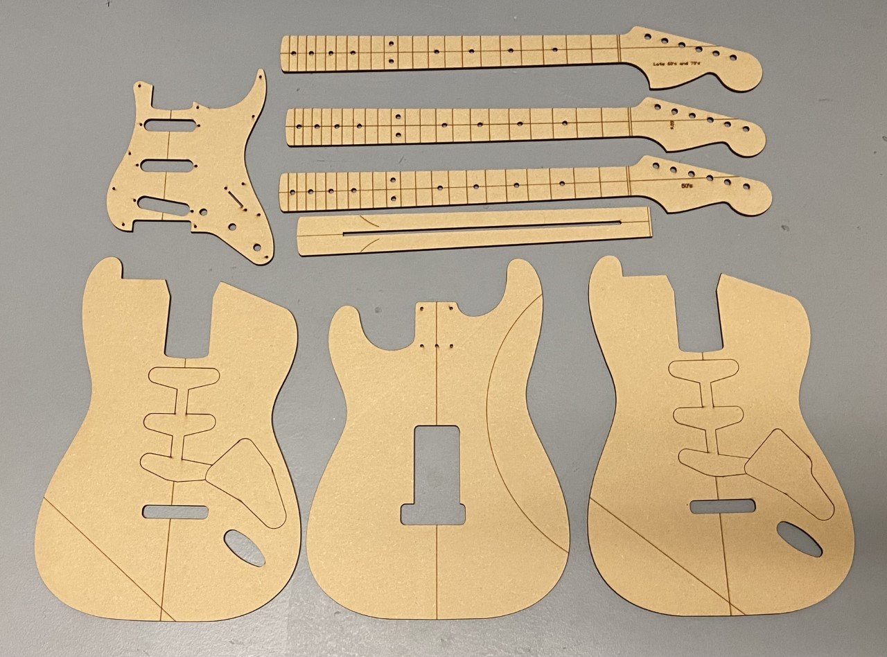 Printable Guitar Shape Template