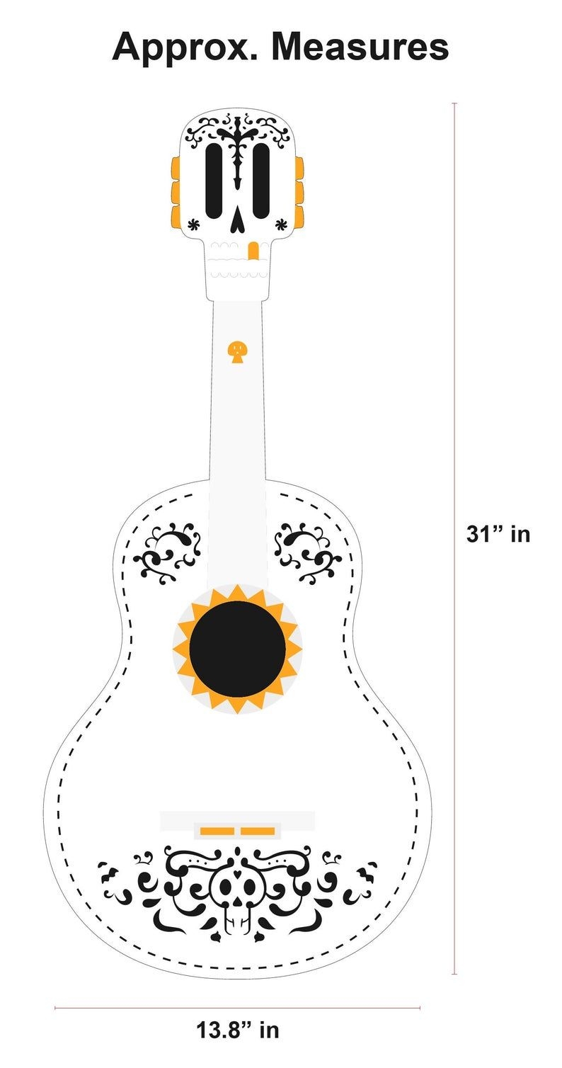 Guitar Card Board Mexican Fiesta Theme Party Light Weight Child Activity Paint Decorate Coco Theme Party Inspiration Photo Booth Guitars Etsy Fiesta Theme Party Fiesta Theme Party Themes
