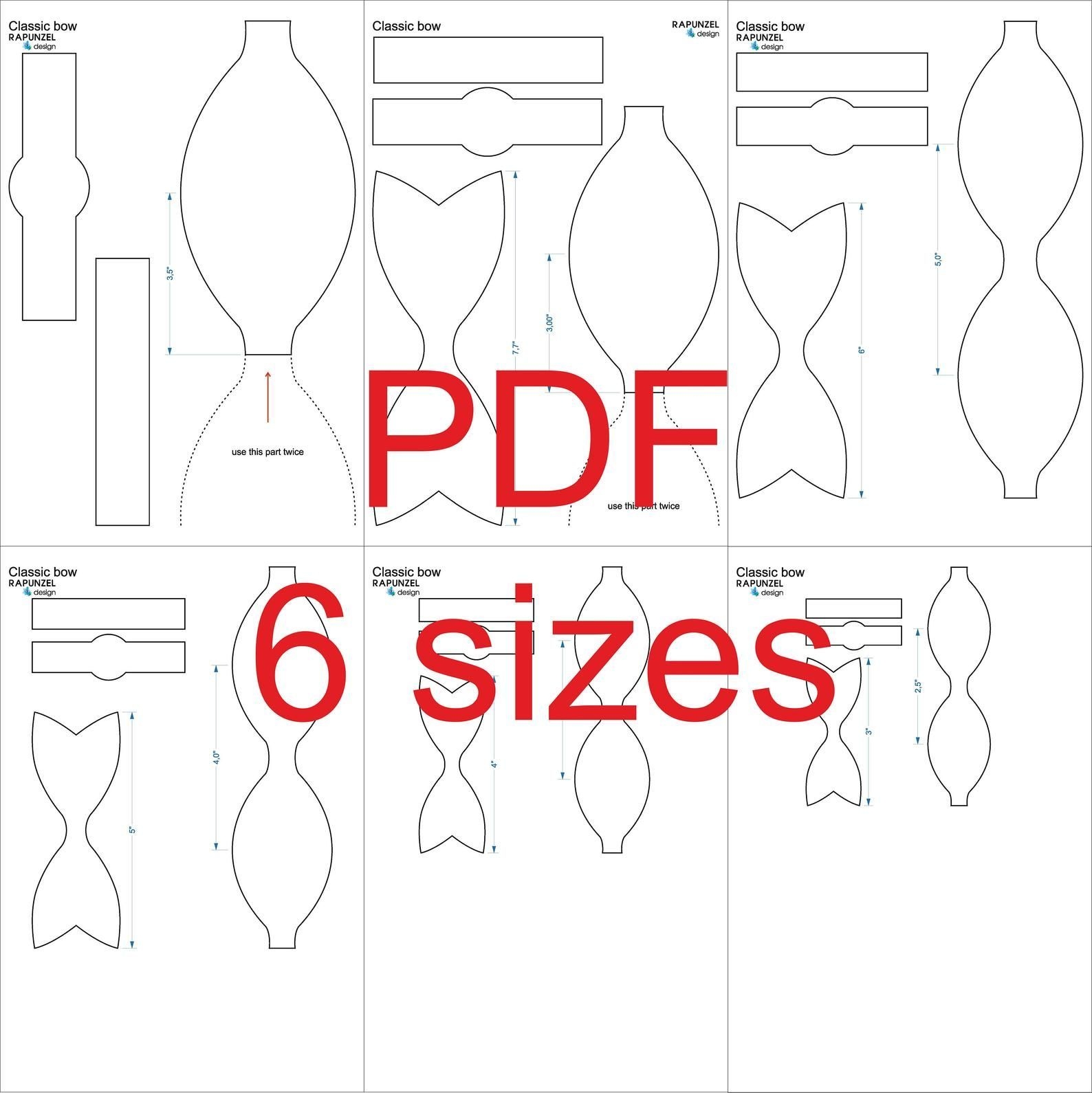 Hair Bow Template Printable Refreshing Hair Bow Templates Bow Template Girls Hair Bows Diy Diy Leather Bows