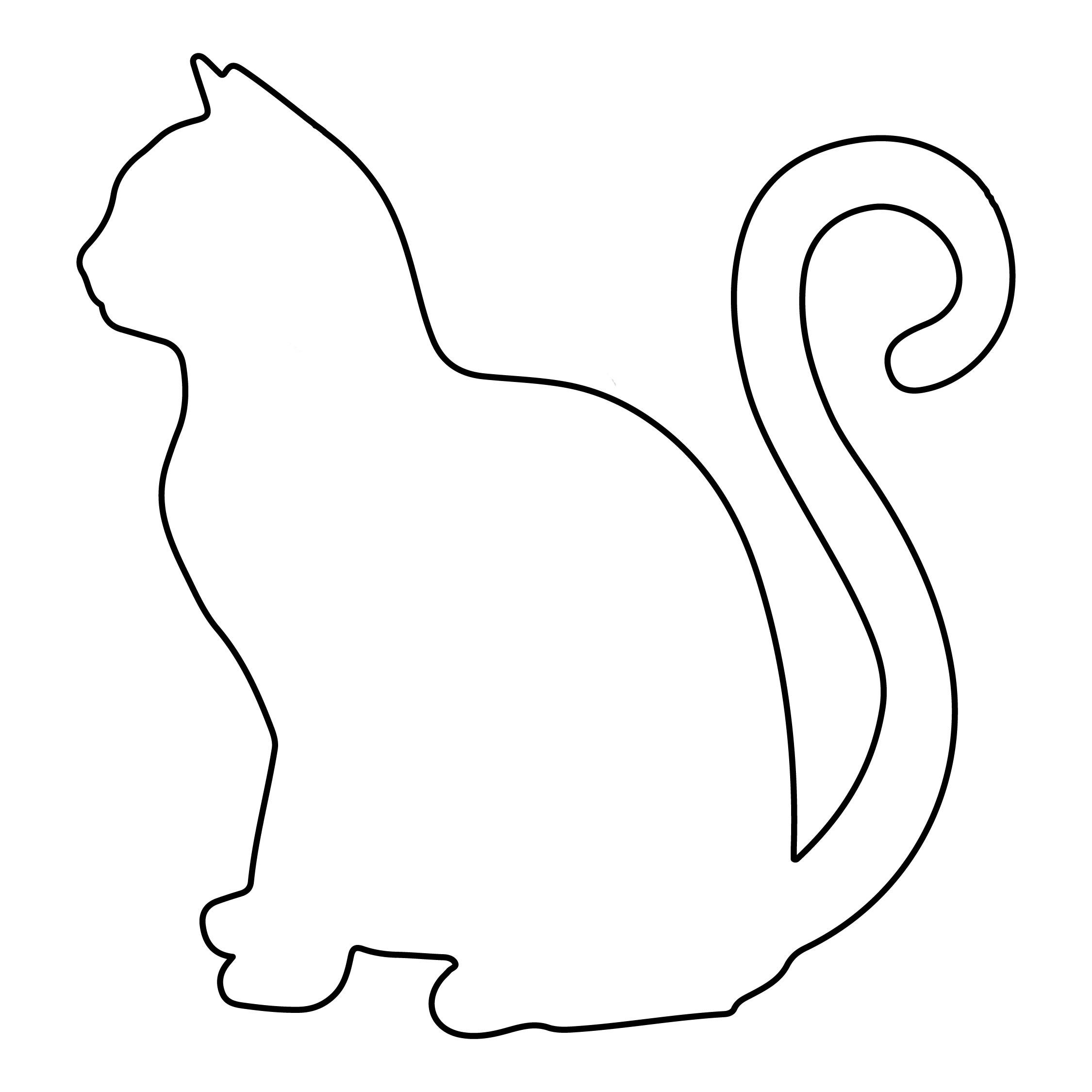 Printable Halloween Black Cat Template