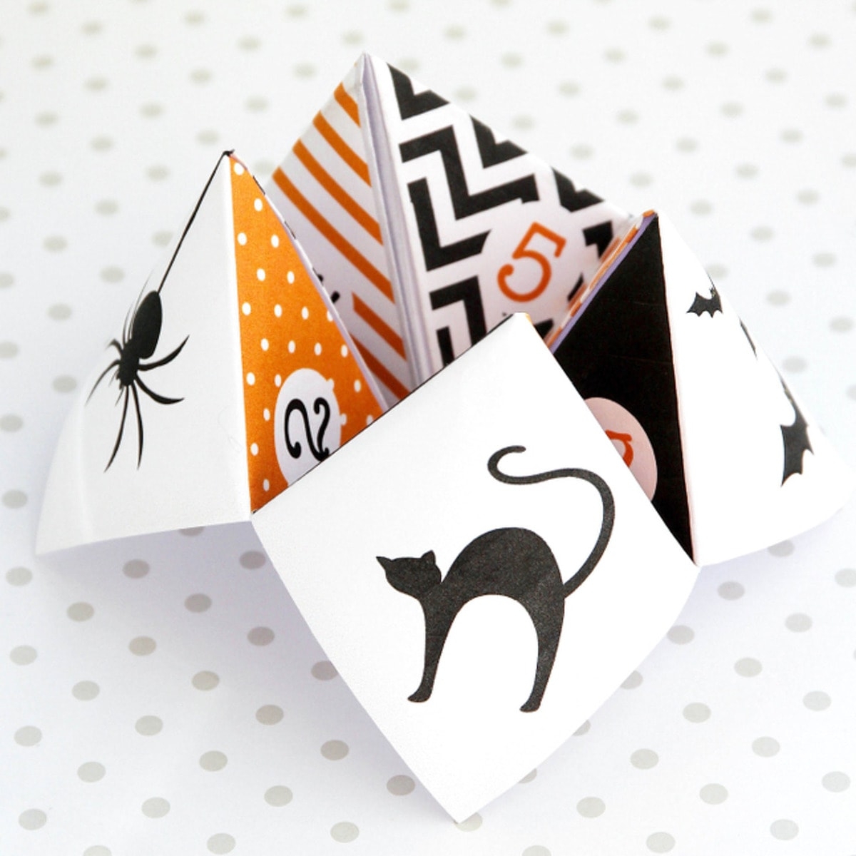 Free Printable Halloween Cootie Catcher Template