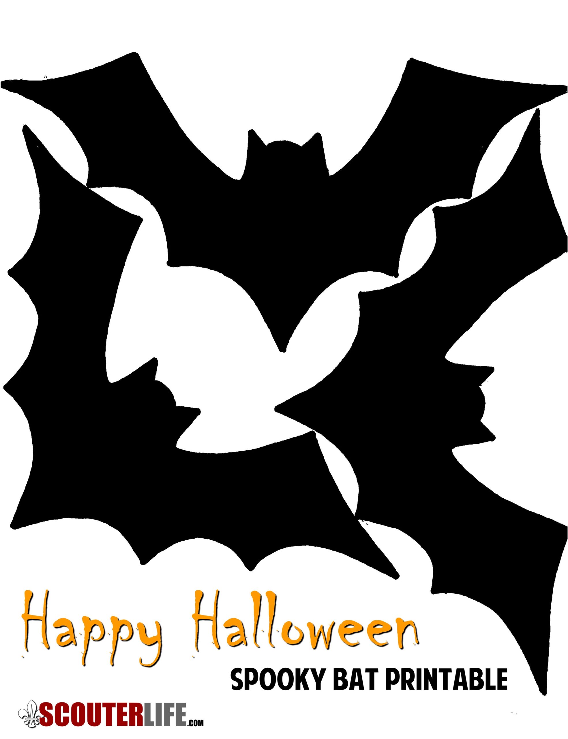 Printable Bat Template For Halloween