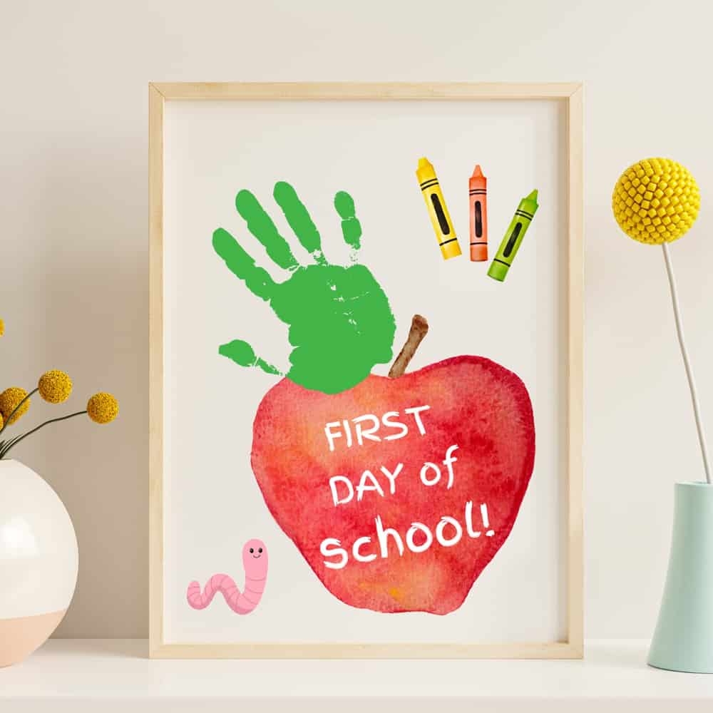 Printable My First Day Handprint Template Free