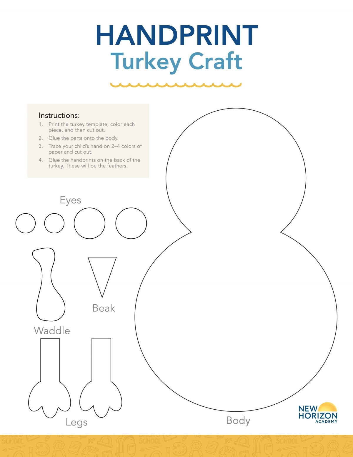 Turkey Body Template Free Printable