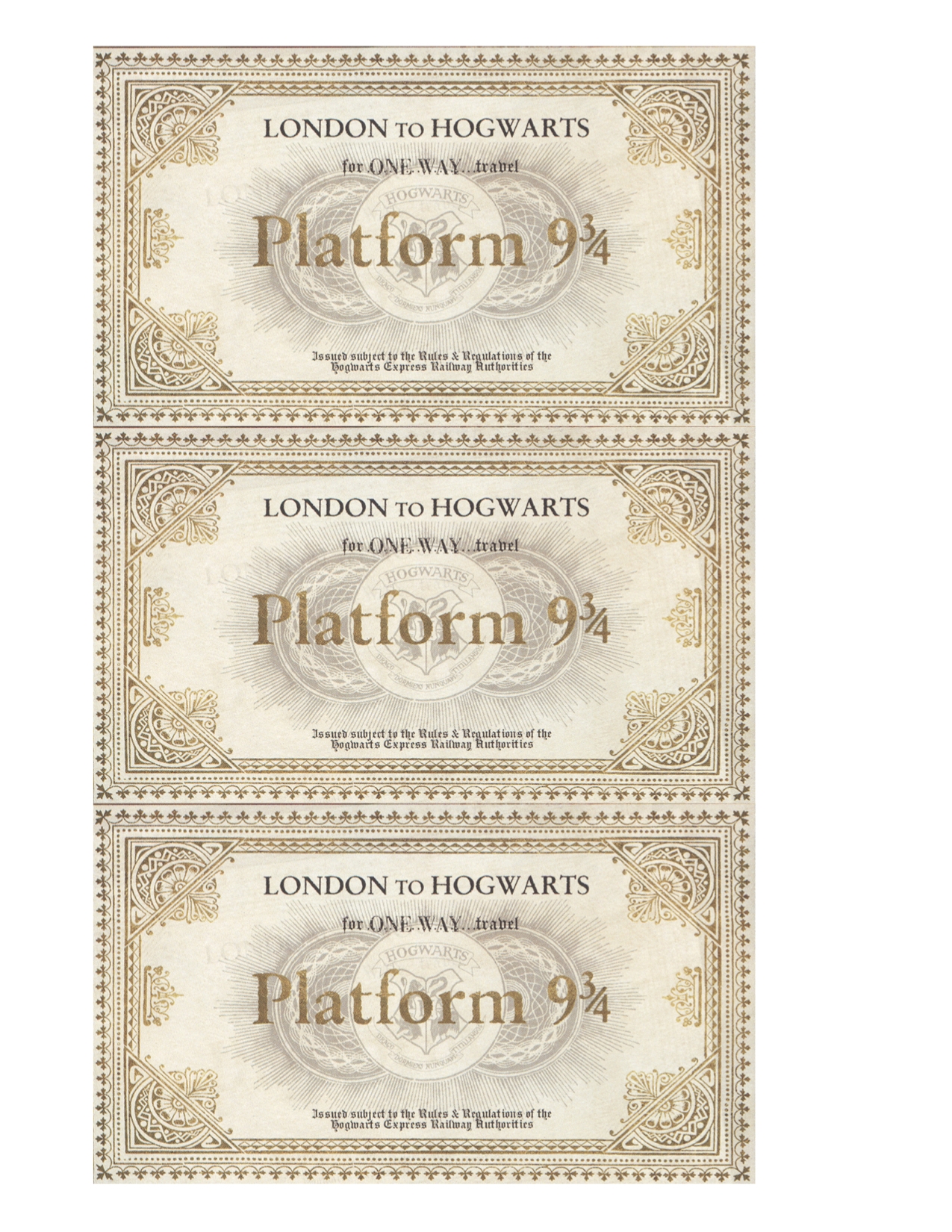 Template Harry Potter Printables