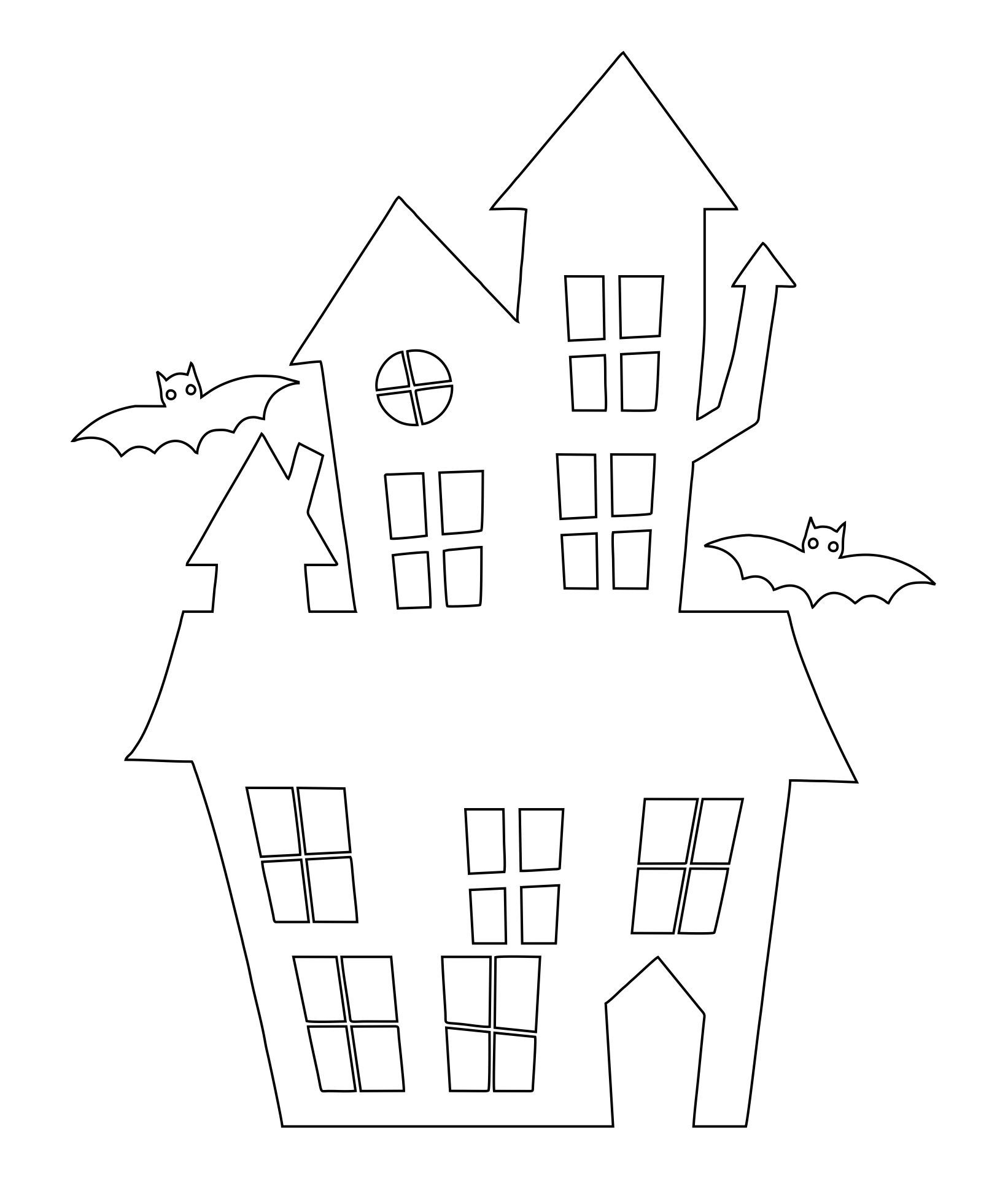 Haunted House Template Printable Haunted House Craft Halloween Templates Haunted House