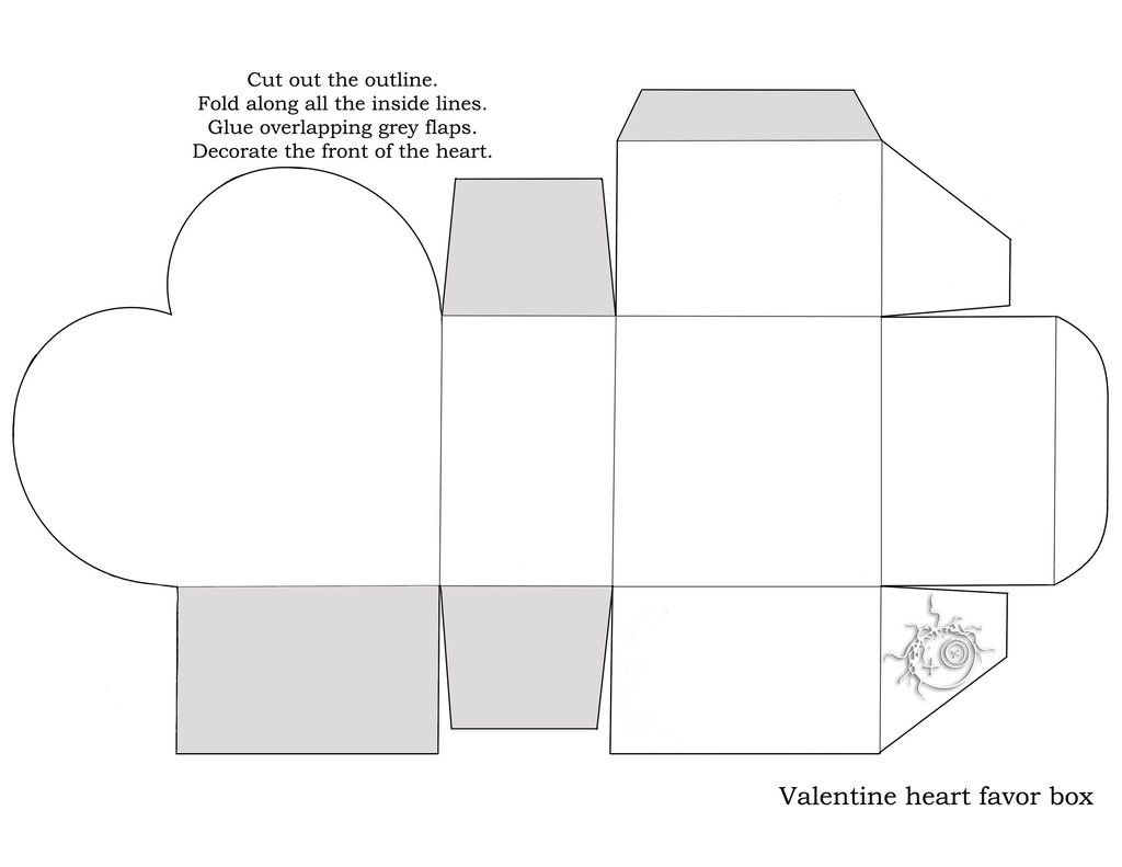 Heart Box Template By Disdaindespair On DeviantART Box Template Heart Box Template Box Templates Printable Free