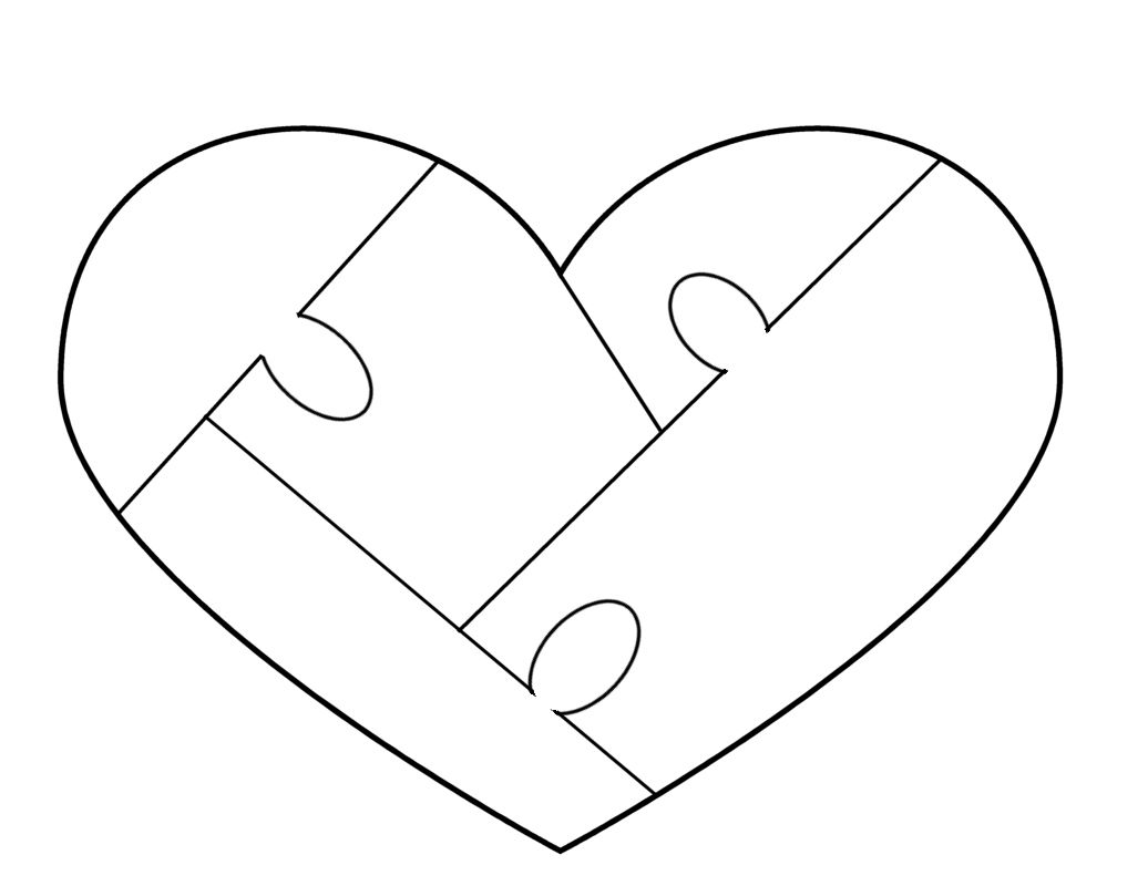 Heart Puzzle Template Free To Use Heart Printable Heart Puzzle Kids Crafts Free