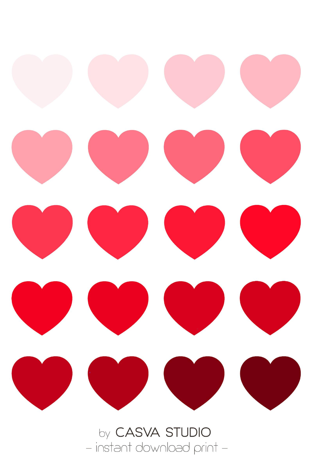 Printable Red Heart Template
