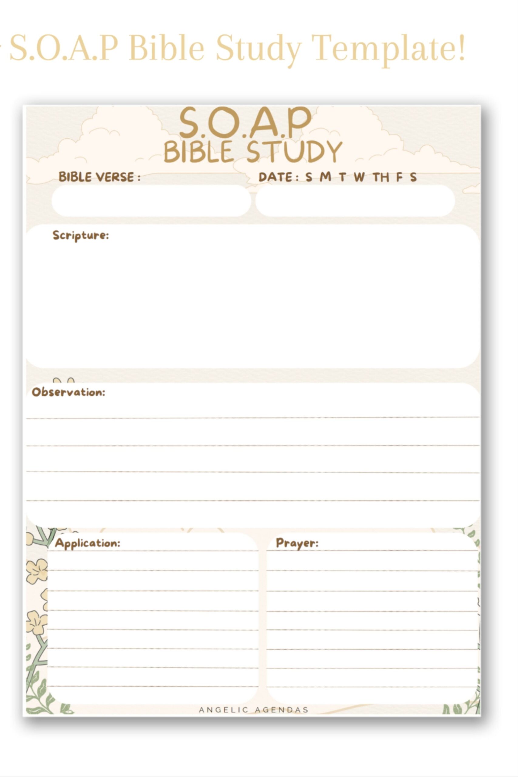 Printable Soap Bible Study Template