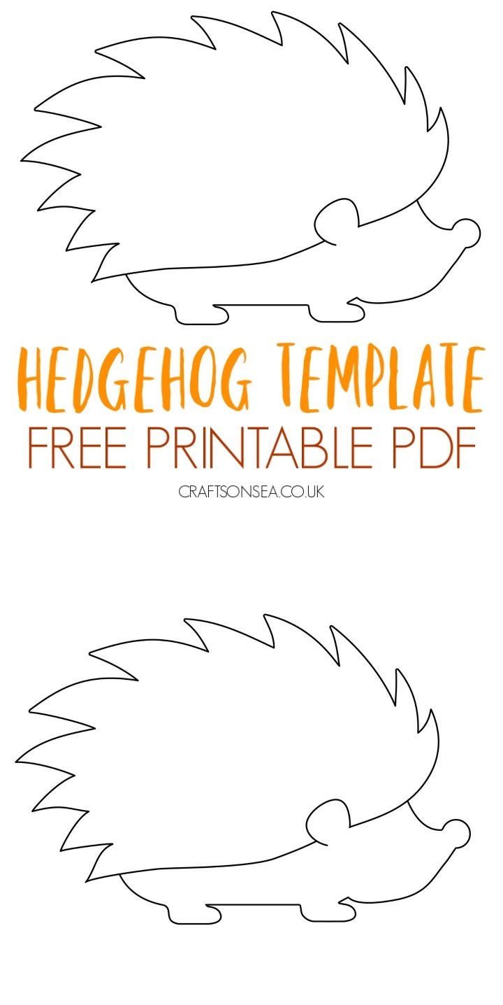 Free Printable Hedgehog Template