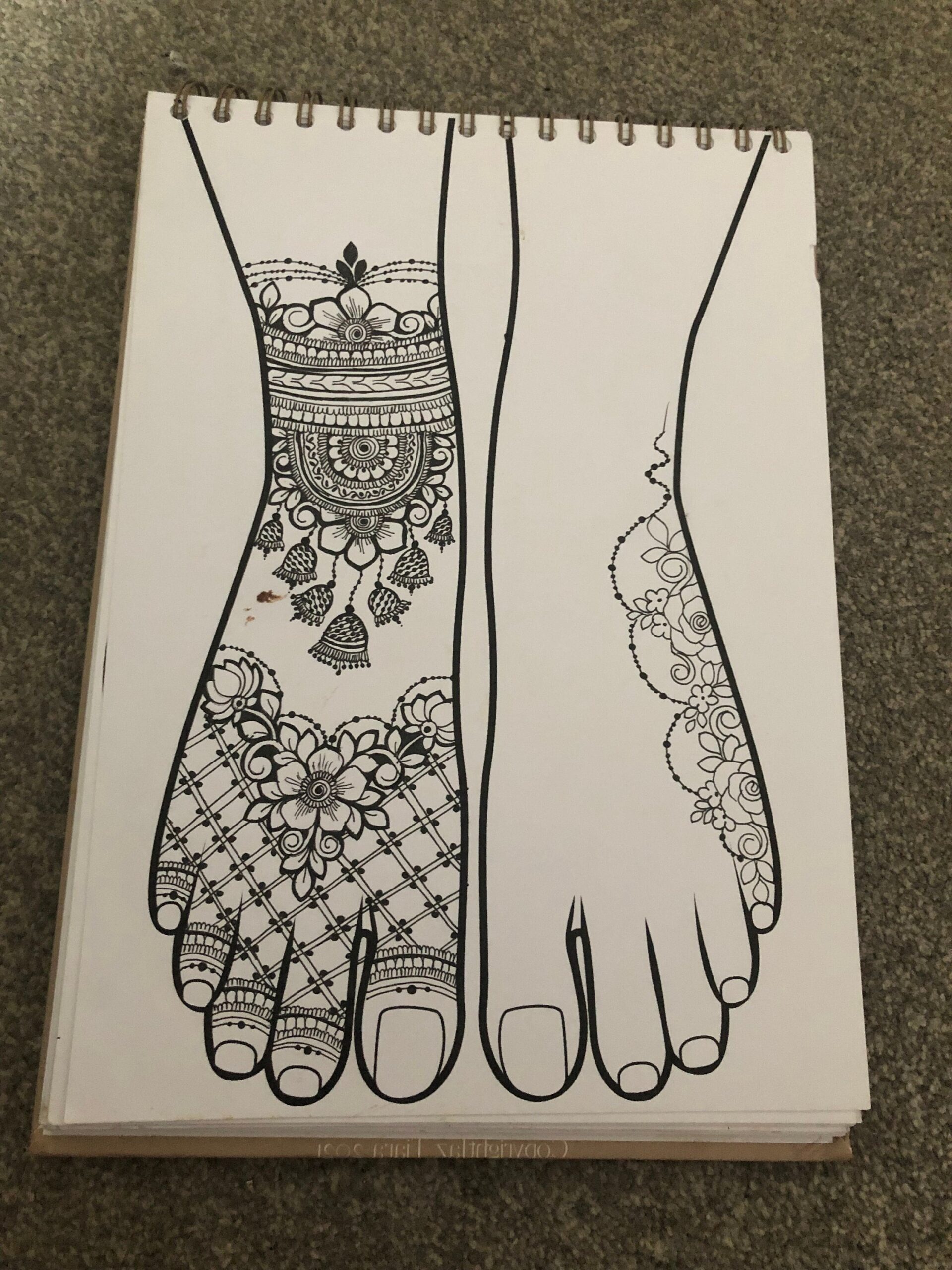 Printable Hand Template For Henna
