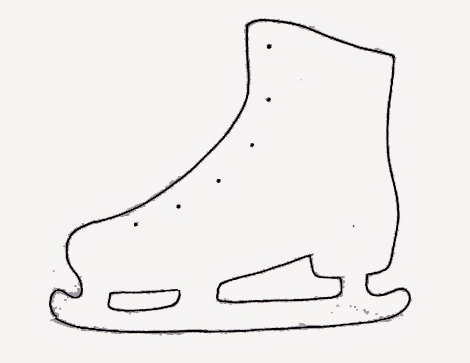 Free Printable Ice Skate Template