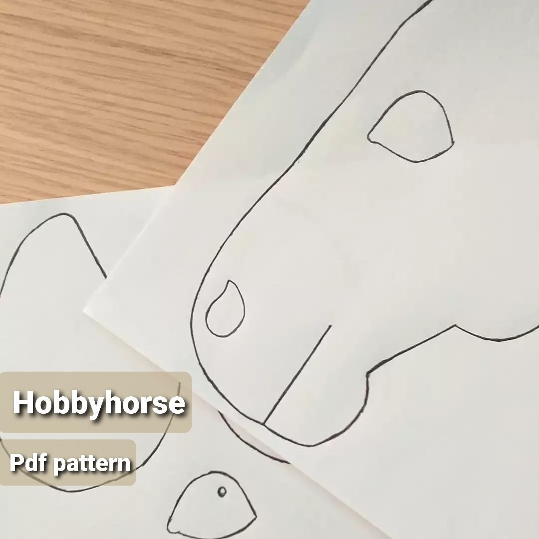Printable Hobby Horse Head Template