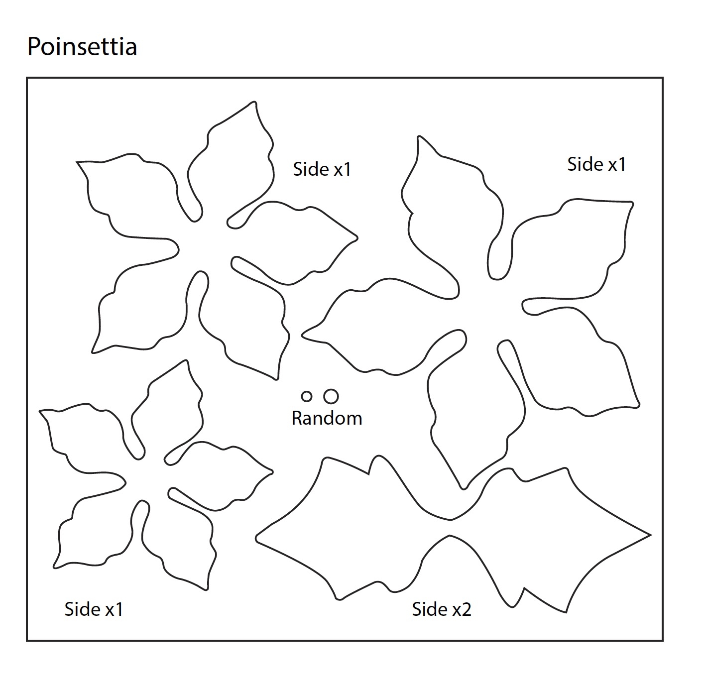 Free Printable Poinsettia Template