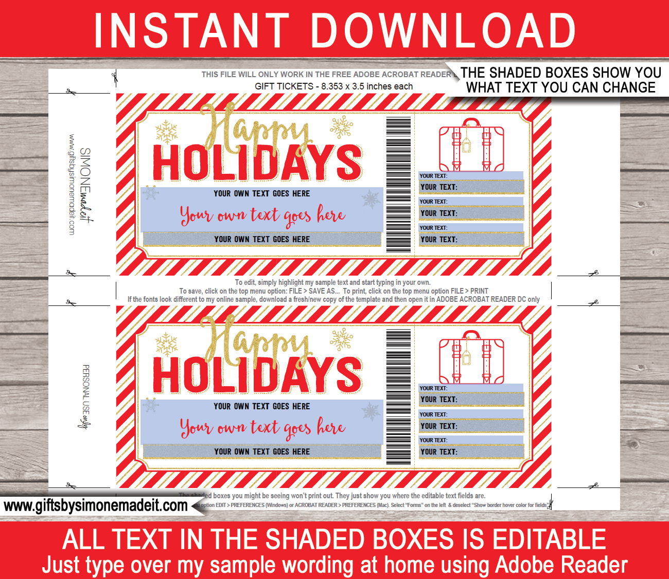 Free Printable Weekend Away Voucher Template