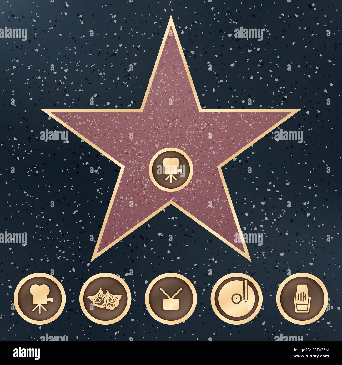 Printable Blank Hollywood Star Template