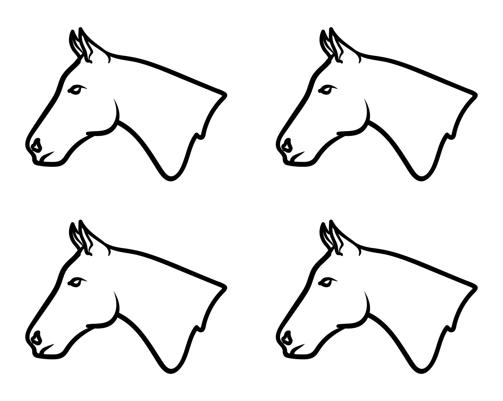 Printable Hobby Horse Head Template