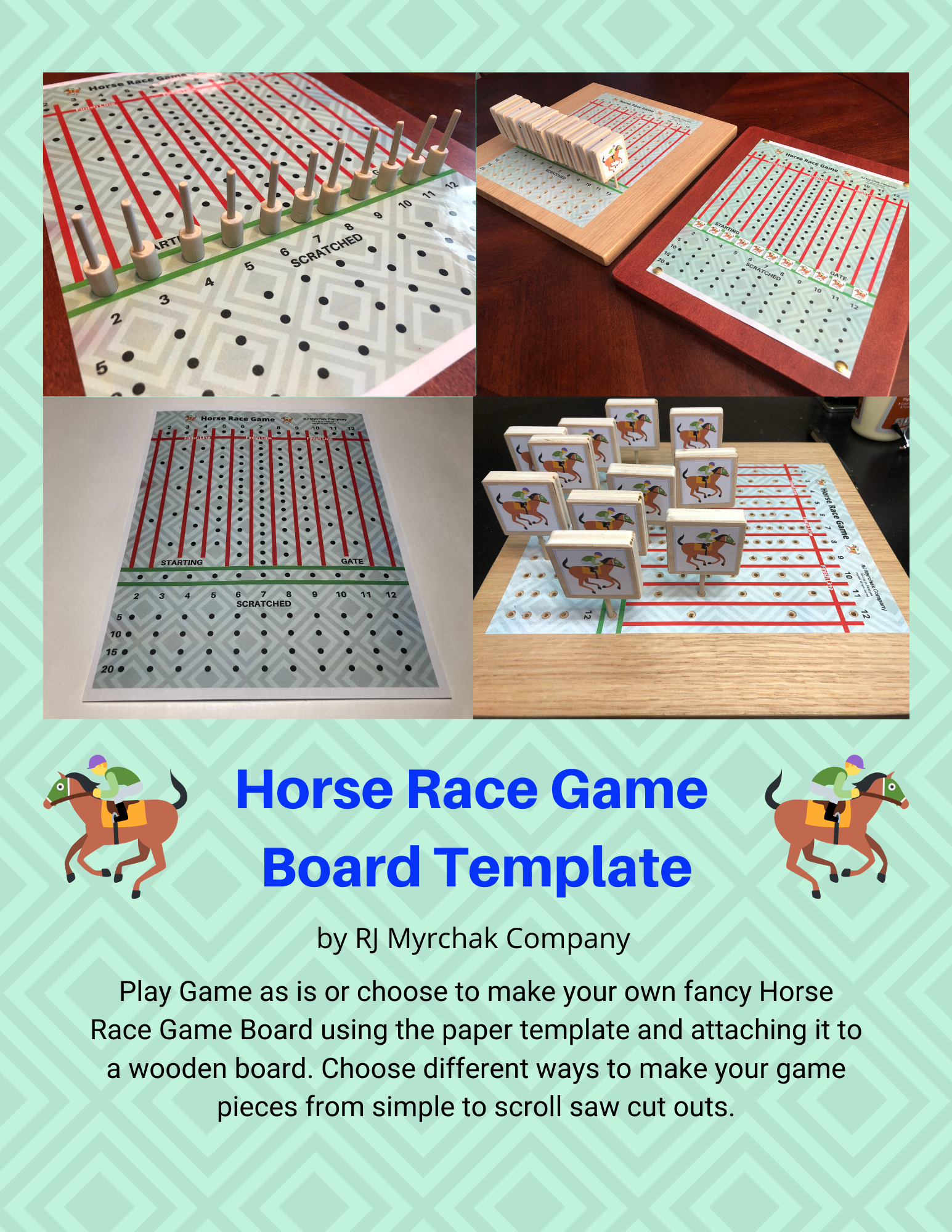 Horse Race Board Game Template Etsy Canada Horse Race Game Horse Racing Board Games