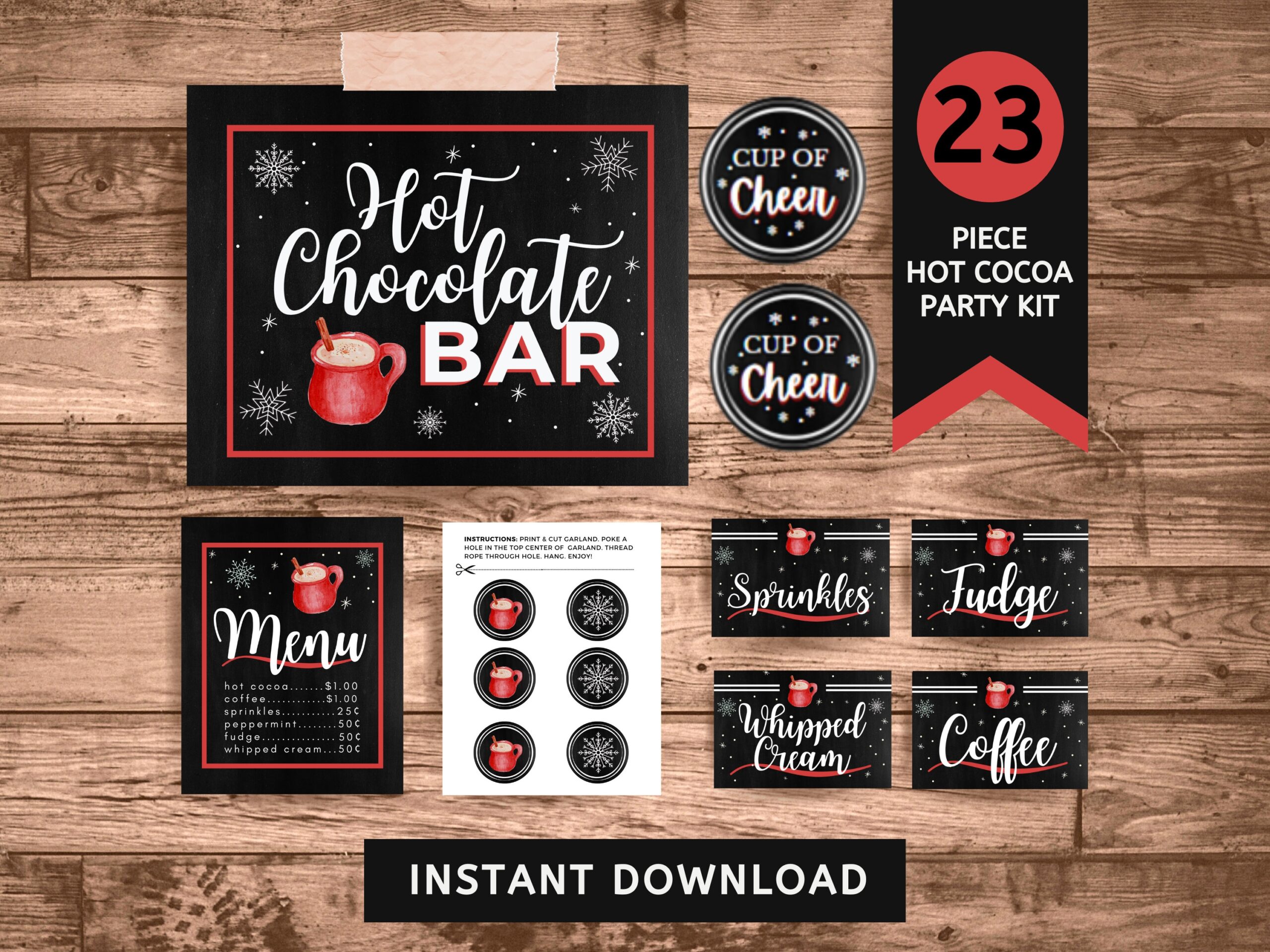 Template Hot Cocoa Sign Printable