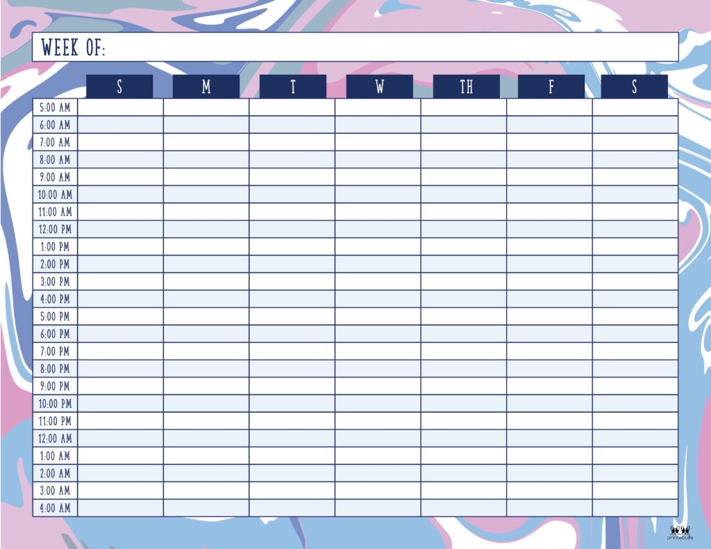 Free Printable Hourly Planner Template