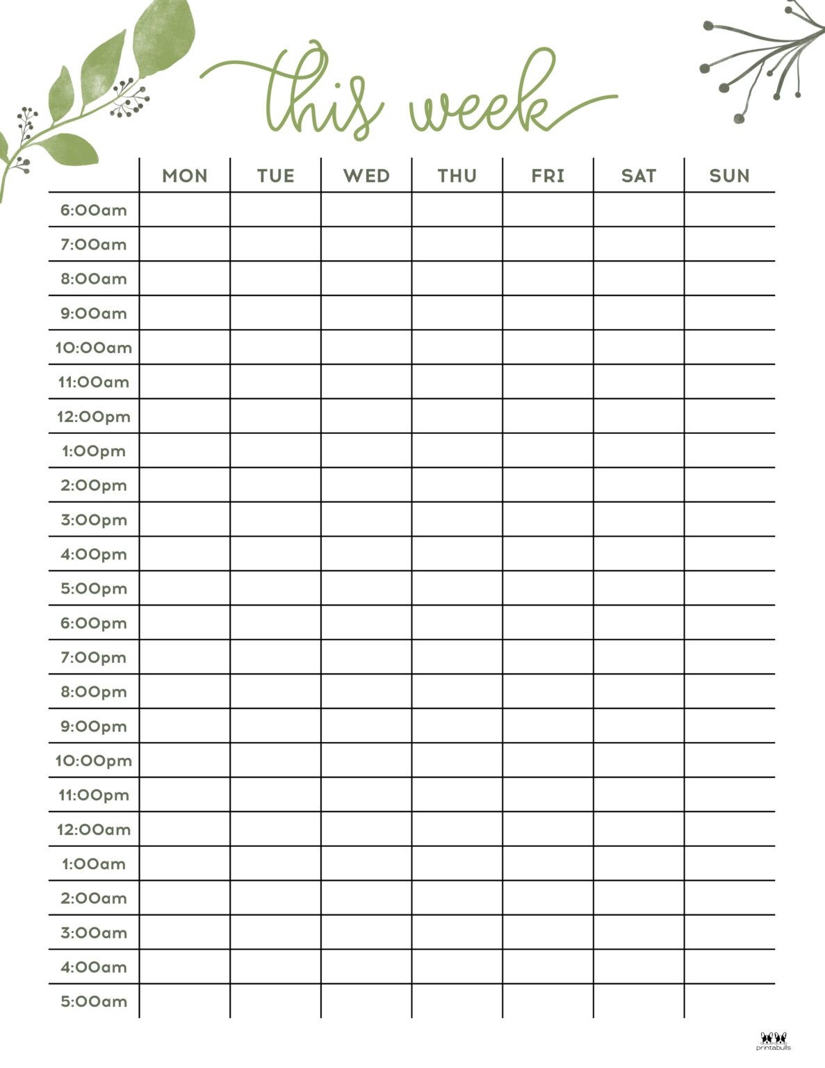 Hourly Planners FREE Printables Printabulls Free Daily Planner Hourly Planner Weekly Hourly Planner