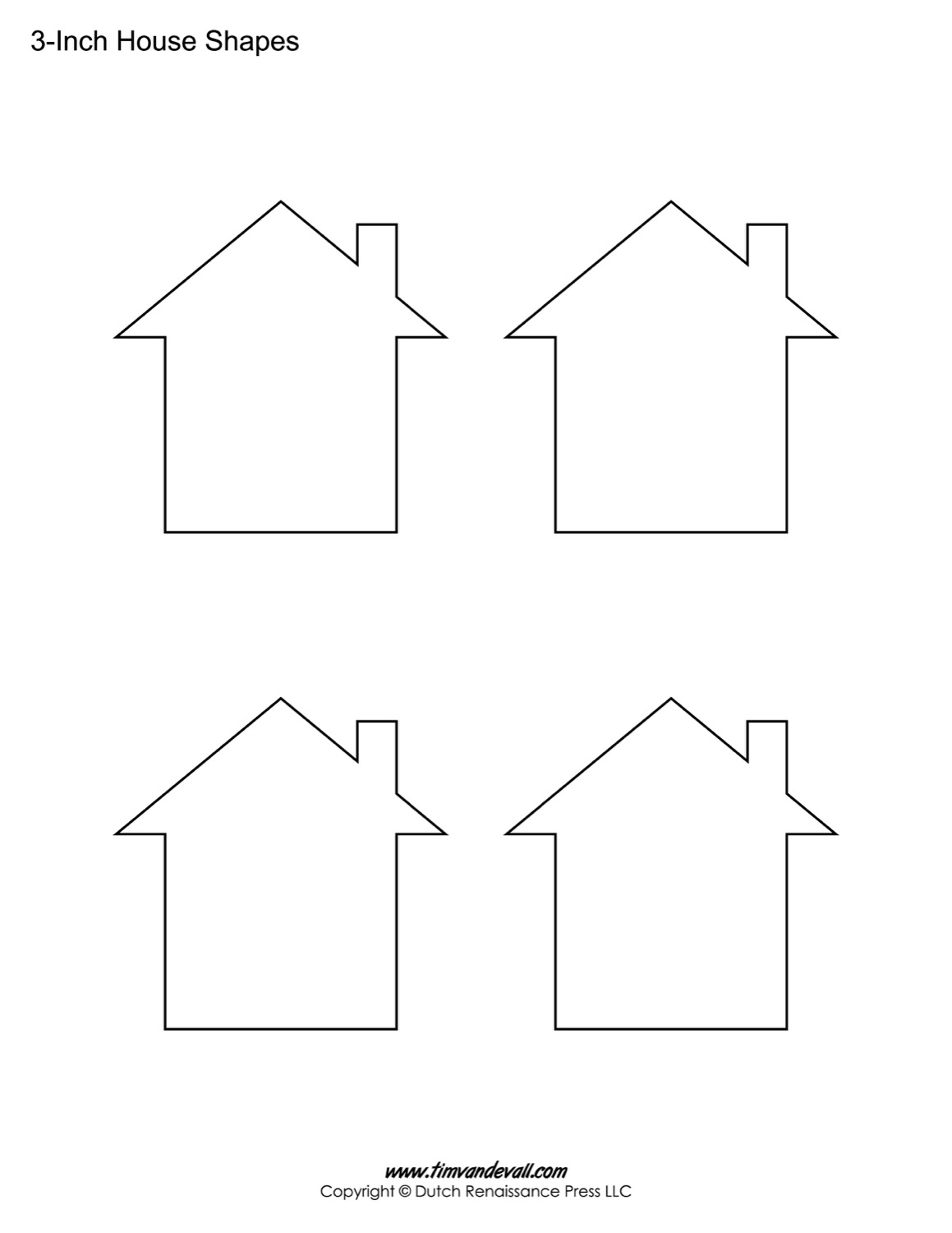 Downloadable Paper House Template Printable