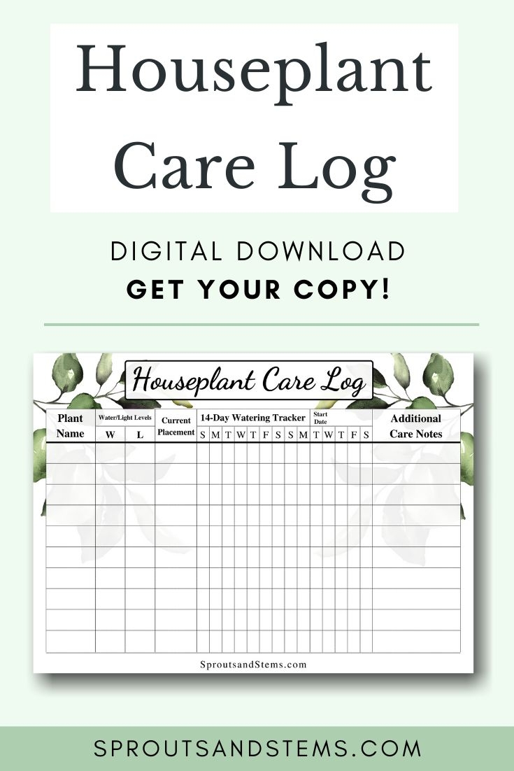 Printable Plant Journal Template