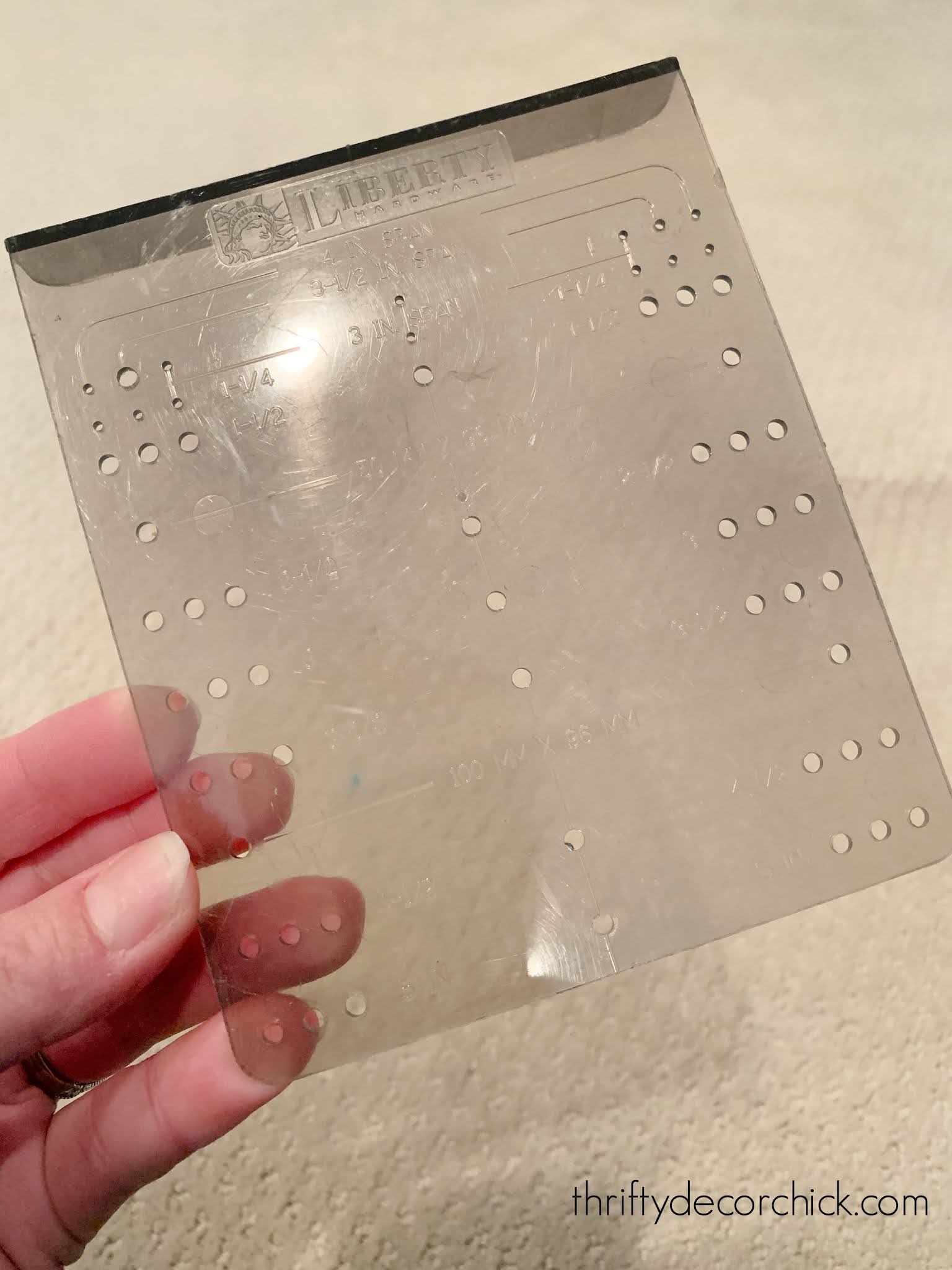 Cabinet Hardware Template Printable