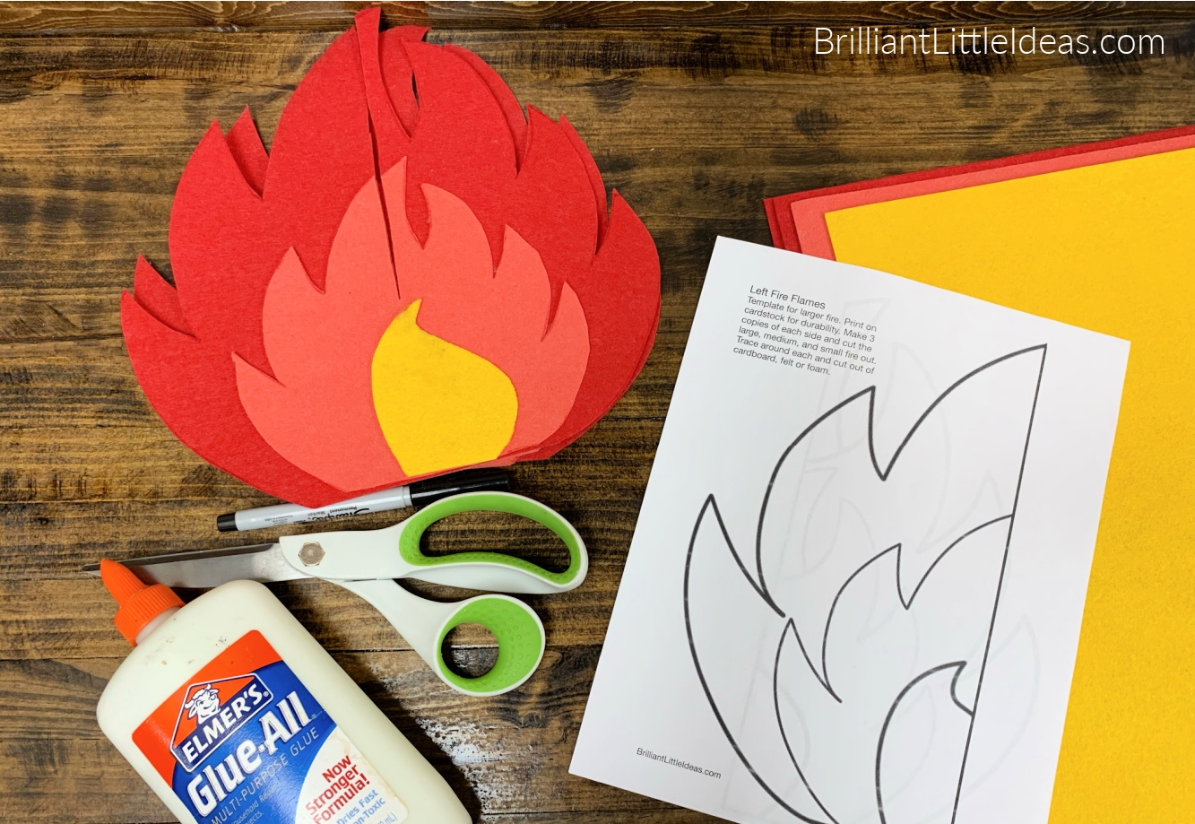Printable Cut Out Flame Template