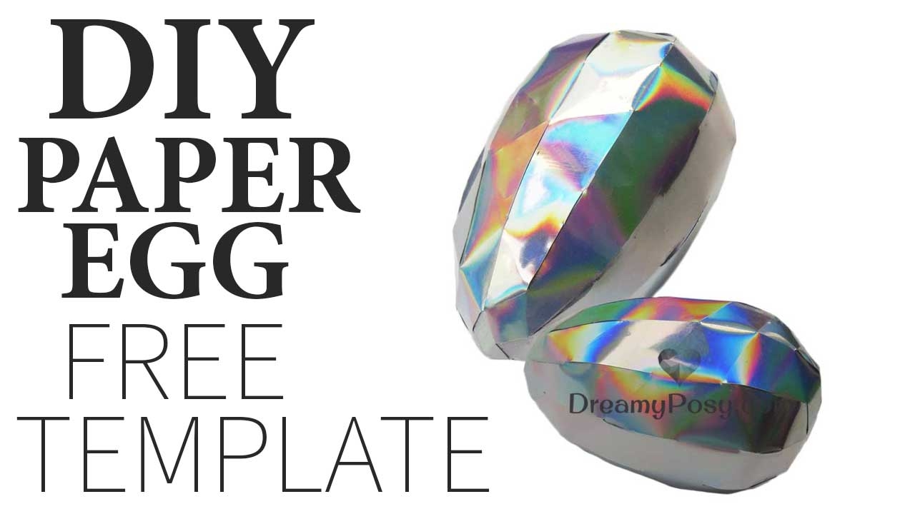 Printable 3D Paper Egg Template