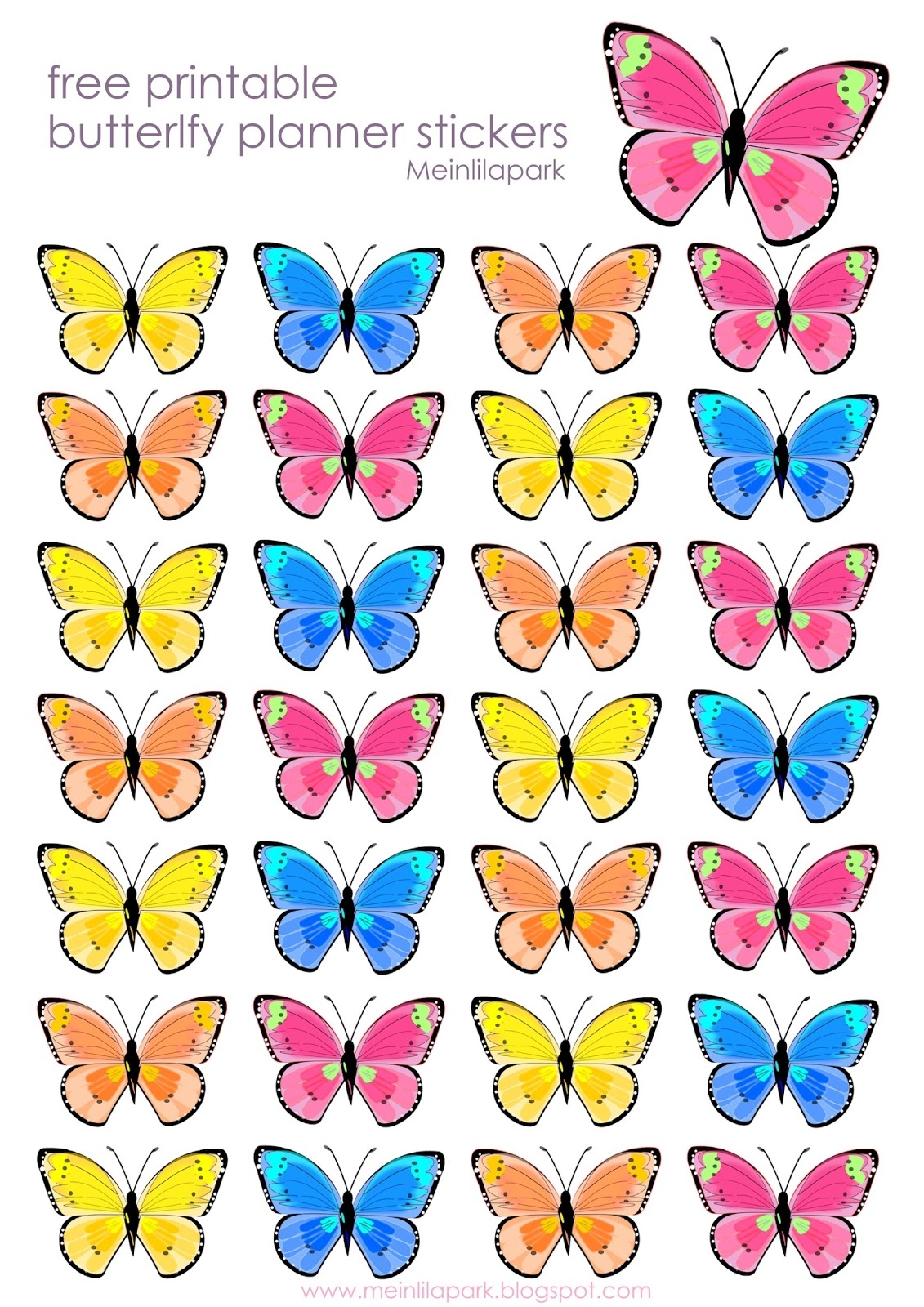 Free Printable 3D Butterfly Template
