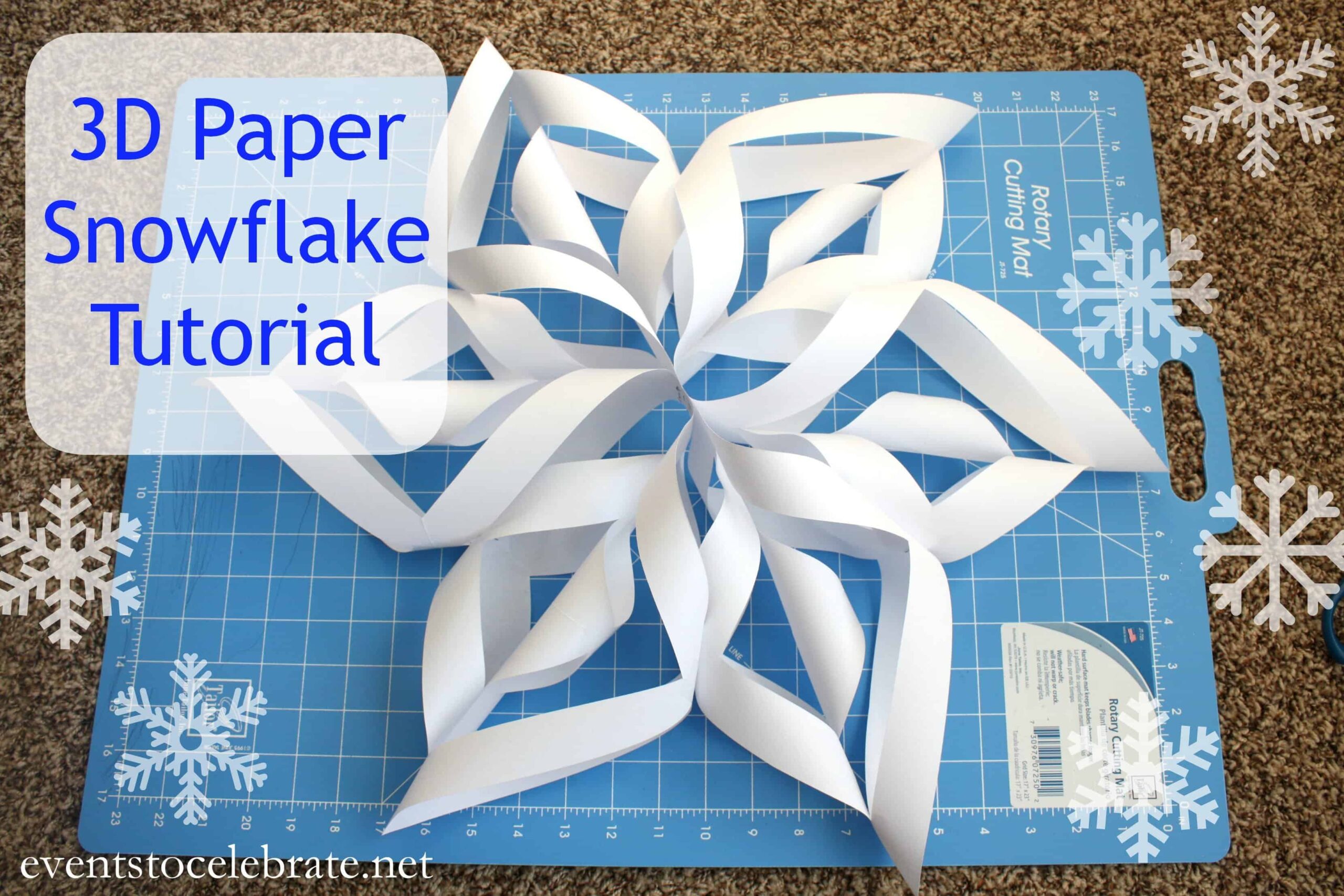 3D Snowflake Template Printable