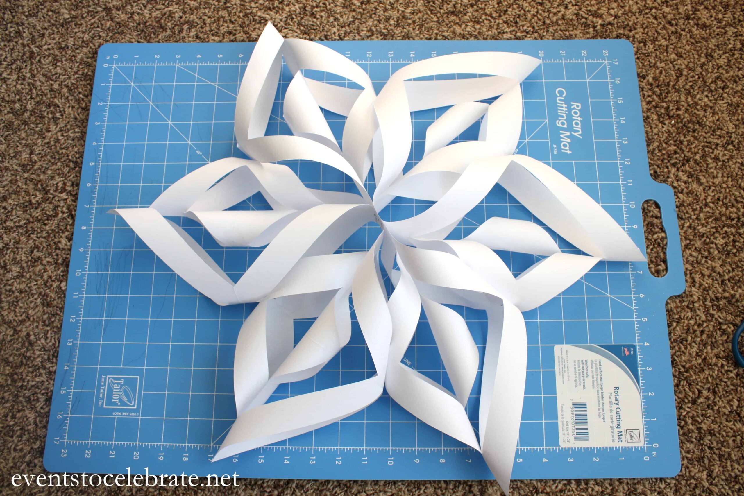 Printable 3D Snowflake Template