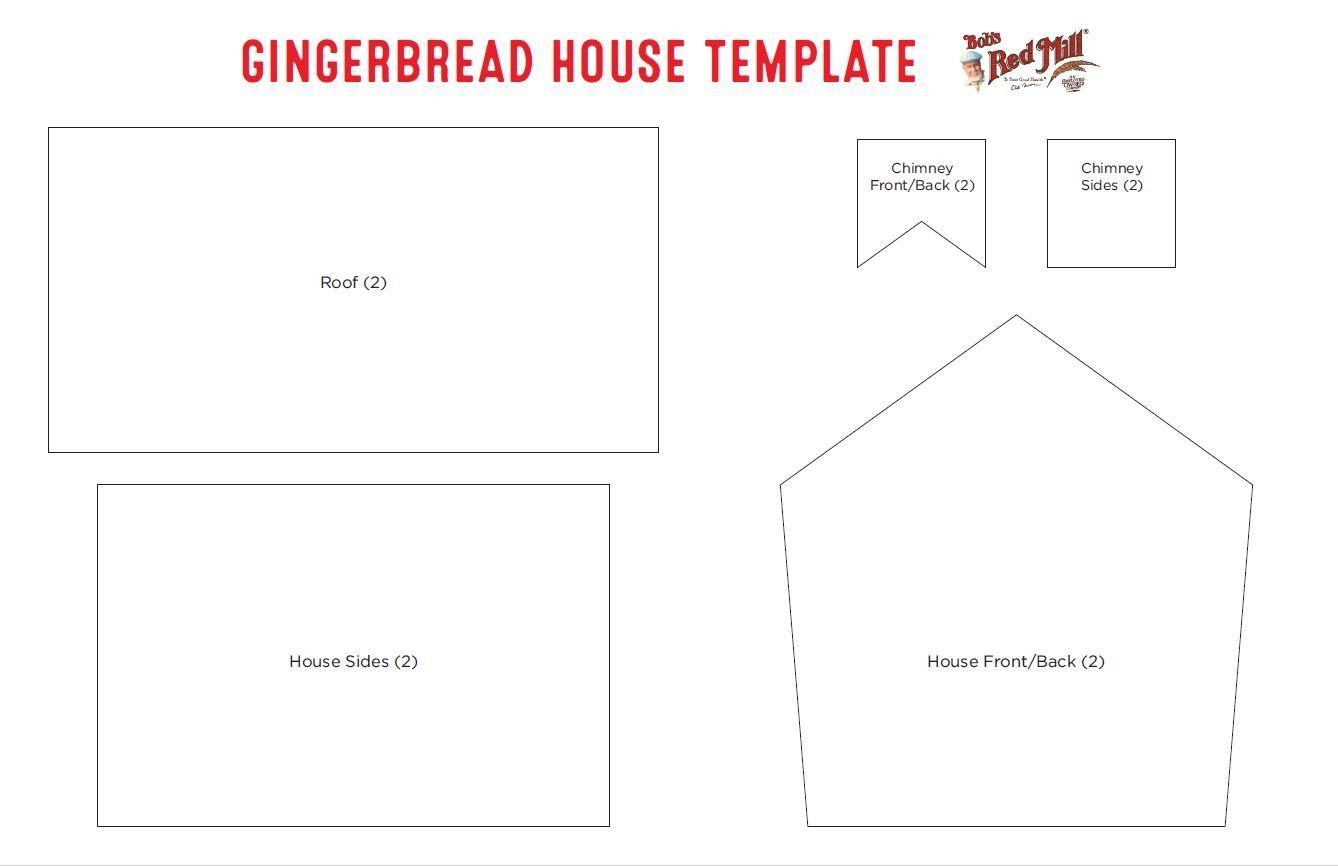 Large Gingerbread House Template Printable