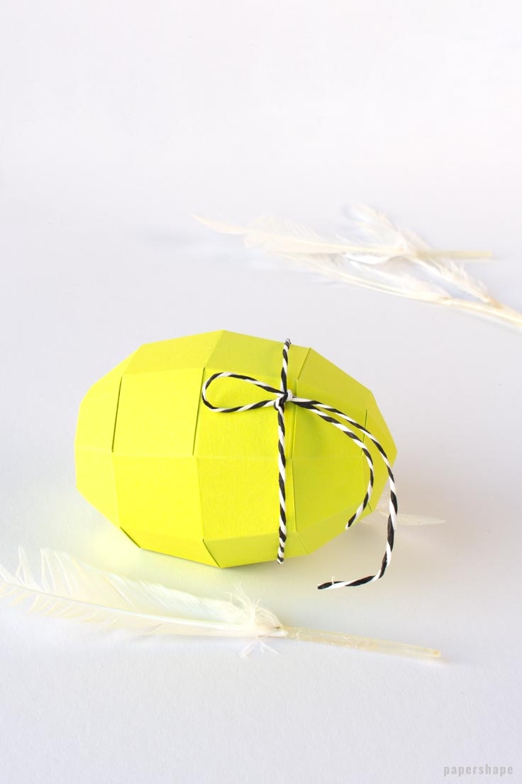 How To Make A Paper Egg Very Easy With Free Template Papershape