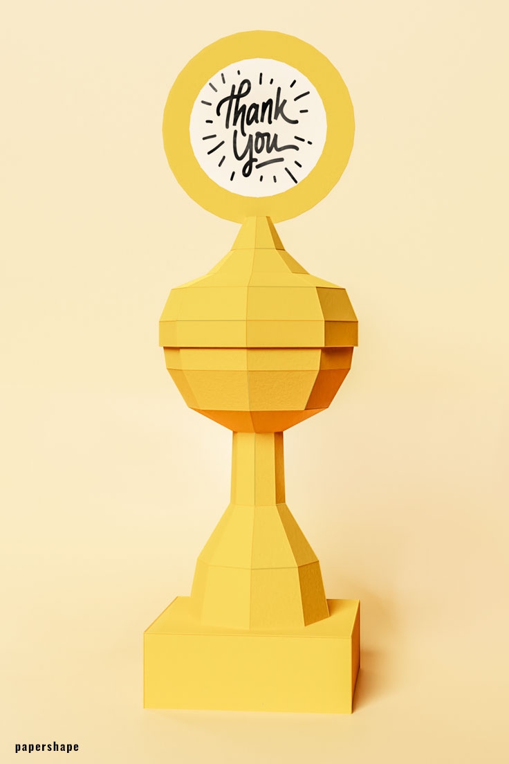How To Make A Paper Trophy with Downloadable Template Papershape
