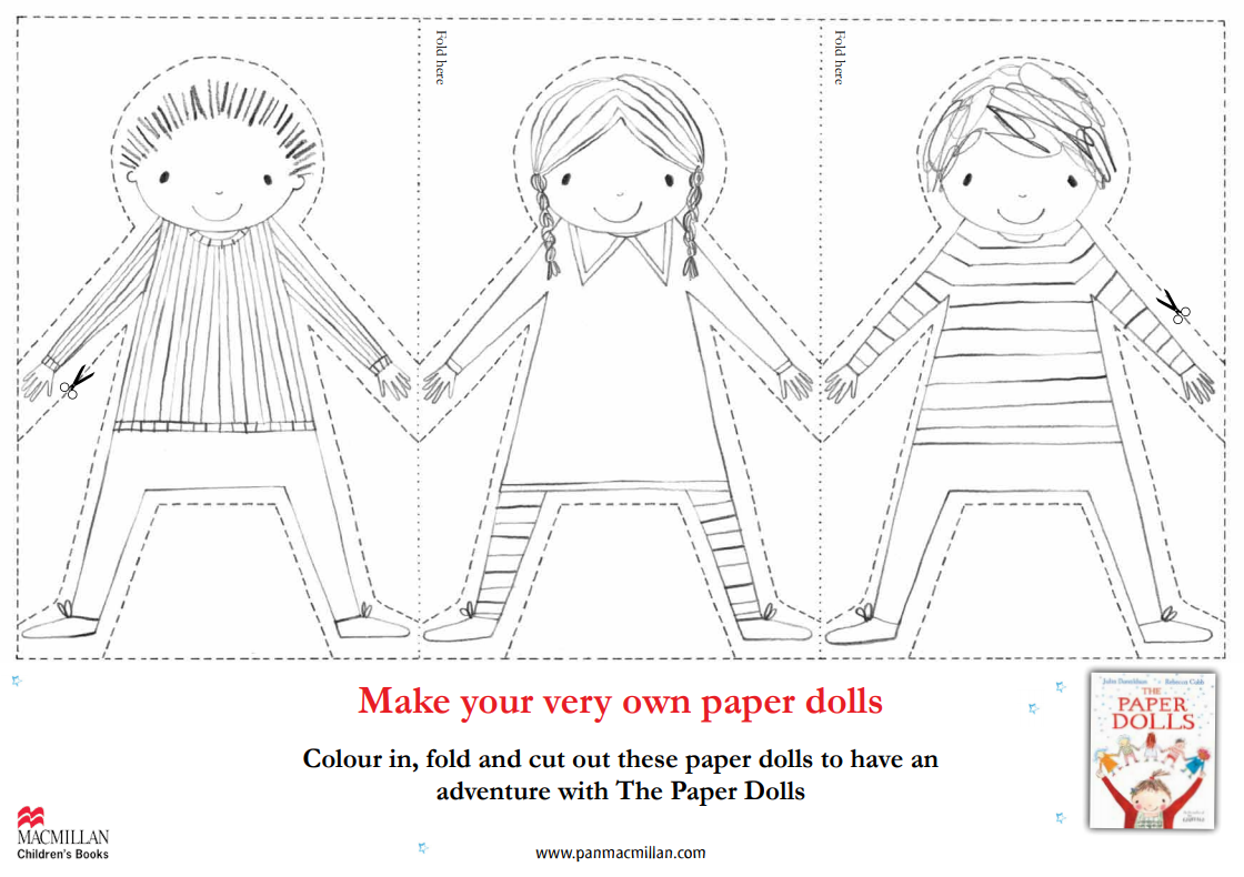 Printable Cut Out Paper Doll Template