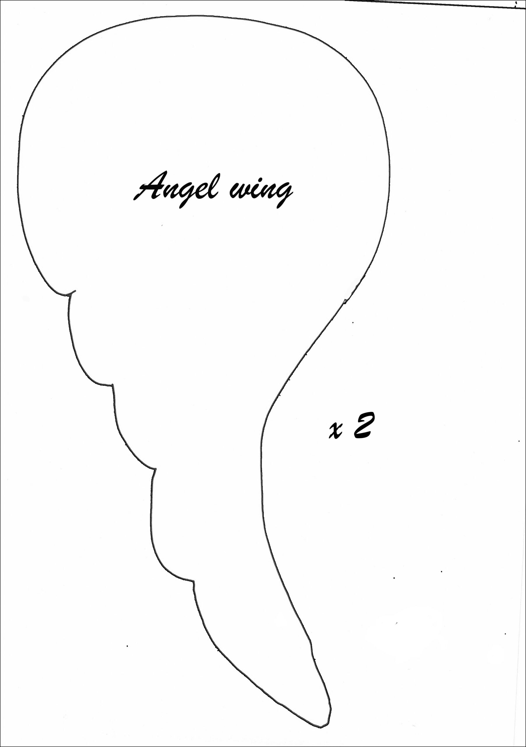 Printable Cut Out Angel Wings Template