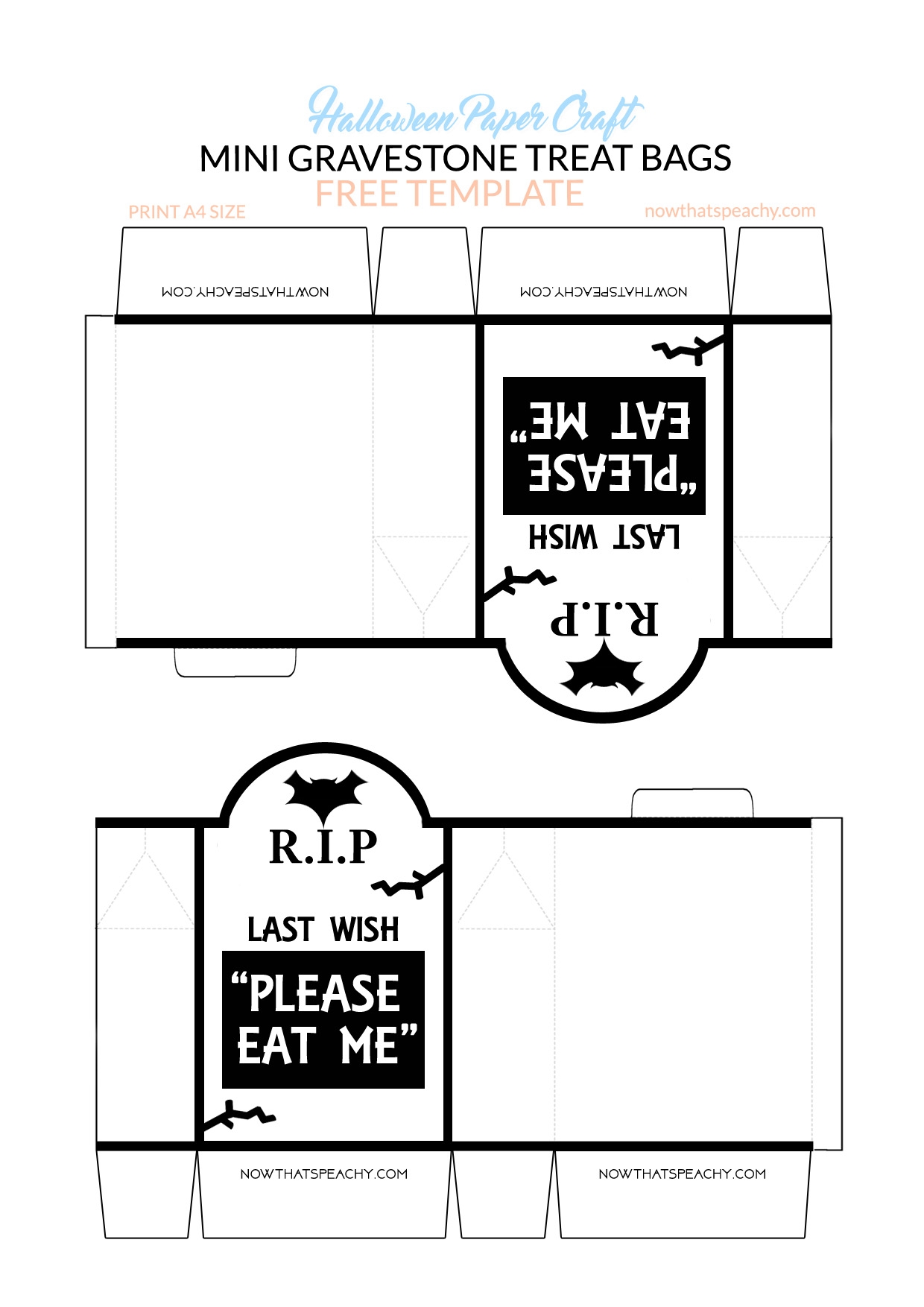 Printable Trick Or Treat Bag Template
