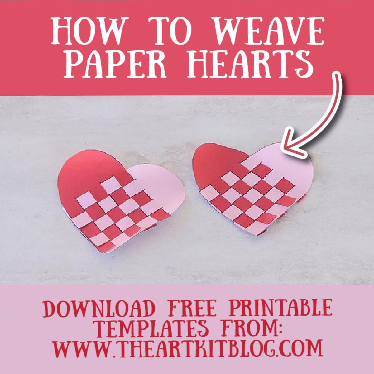Printable Woven Heart Template