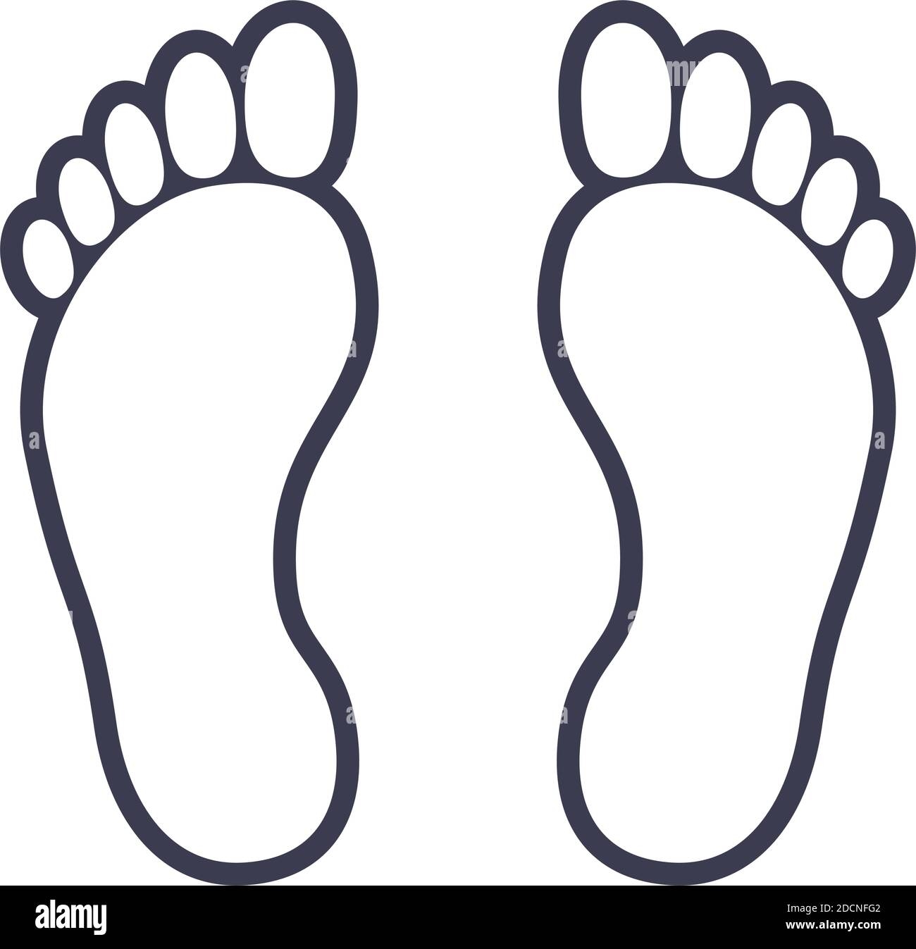 Human Foot Barefoot Footprint Symbol Outline Icon Vector Illustration Stock Vector Image Art Alamy